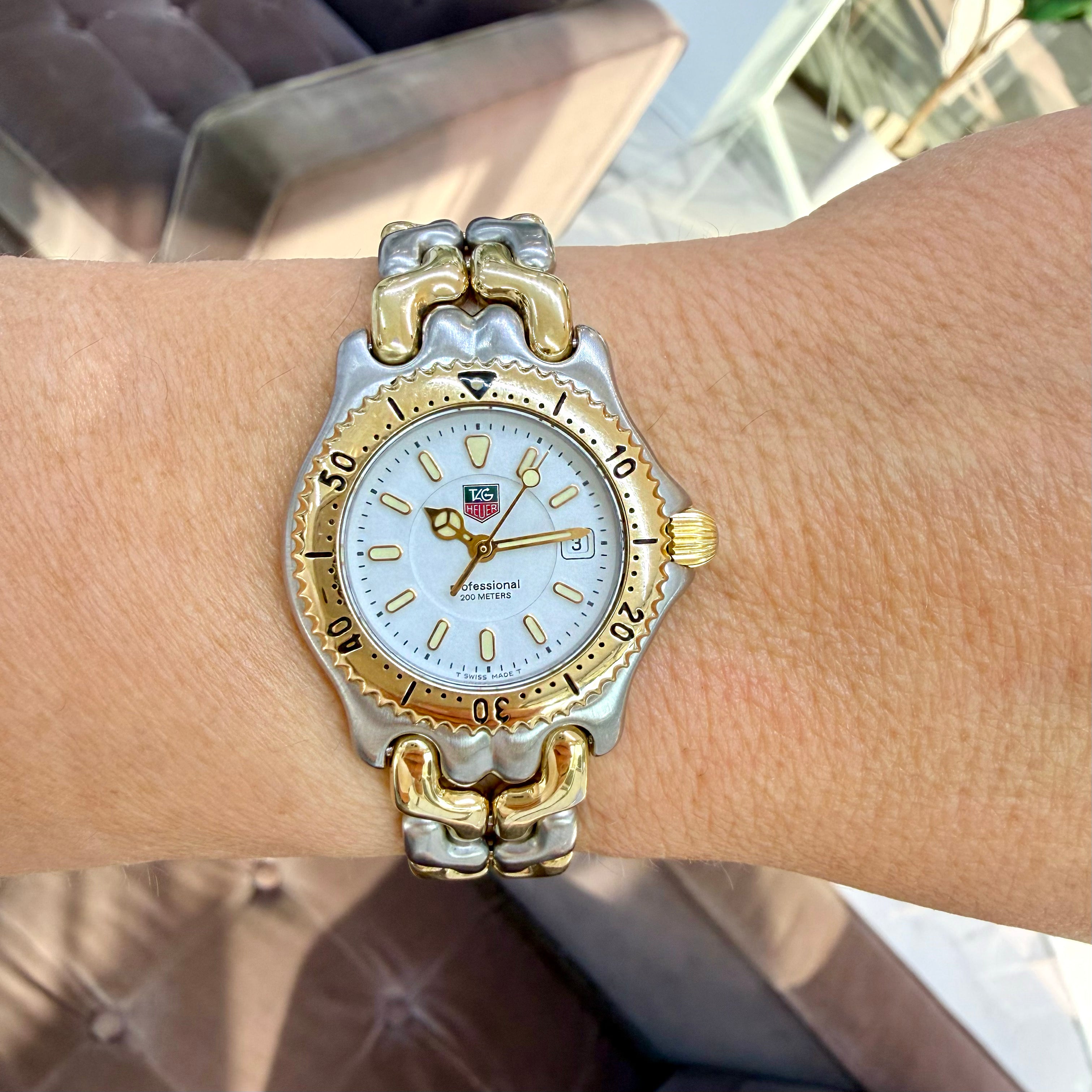 Ladies Tag Heuer Professional 2000 27MM WG1322 RO Two Tone Steel Quartz Watch