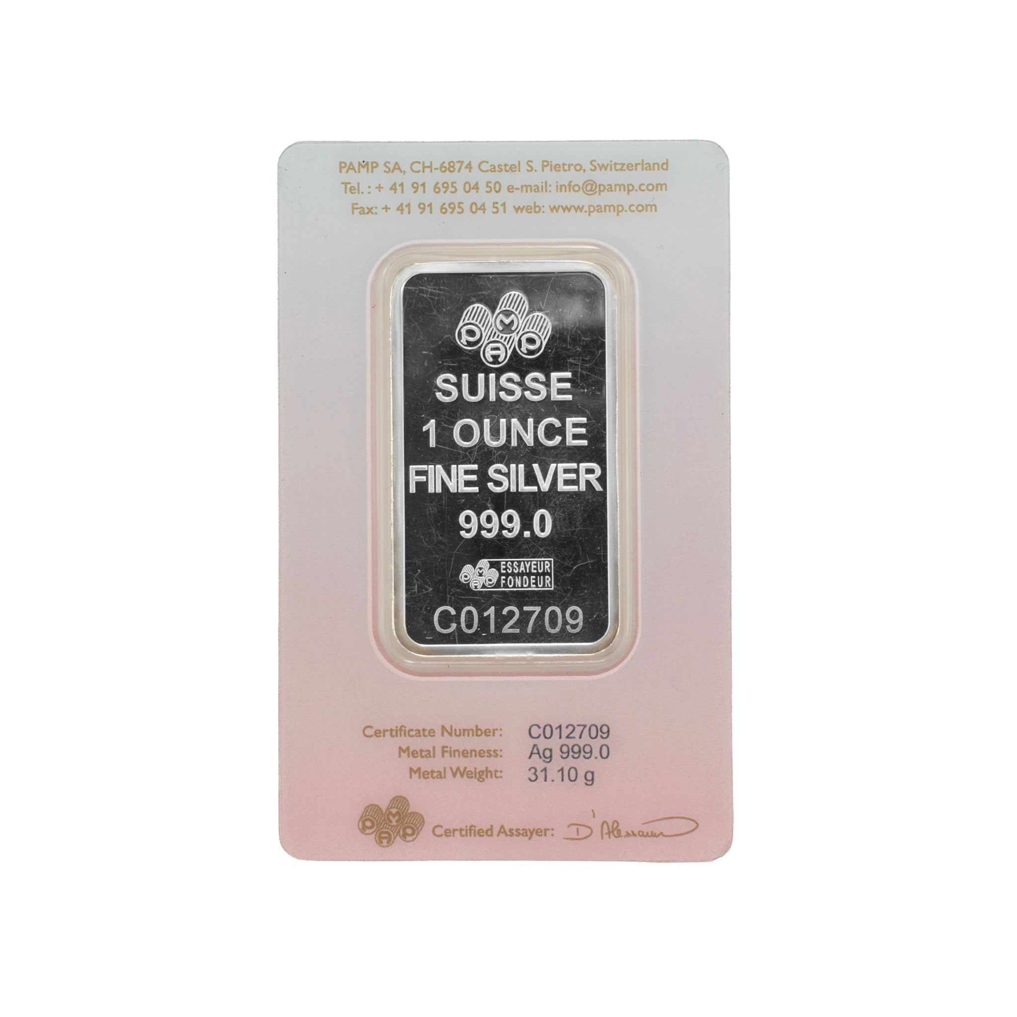 Pamp Suisse Love Always 1OZ AG 999.0 Silver Bar Bullion