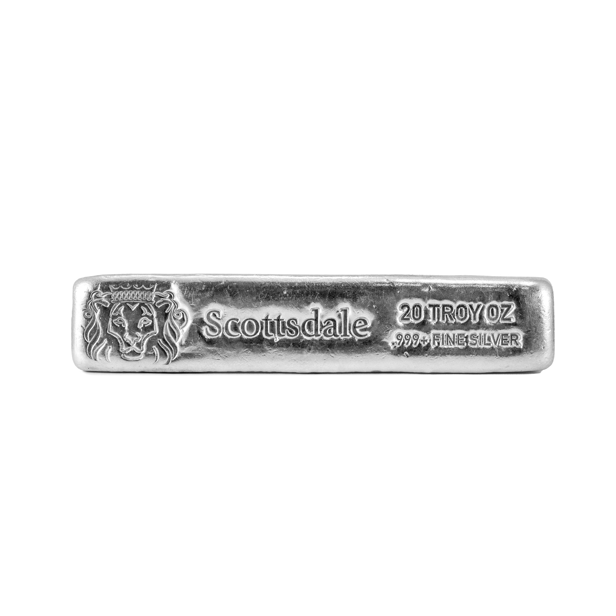 Scottsdale Mint 999 Fine Silver 20 Oz Long Cast Bar Bullion