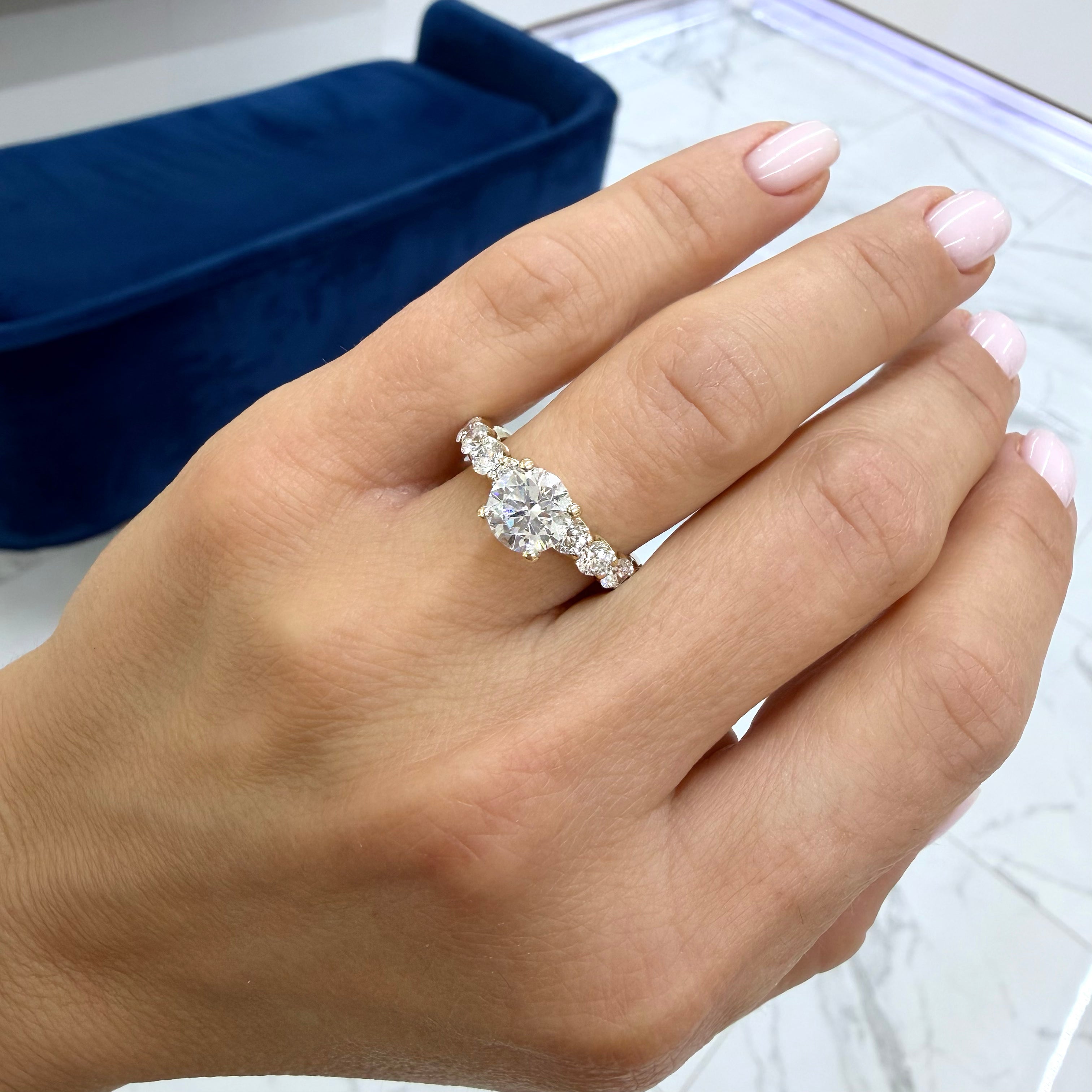 10K Yellow Gold 2.58ctw Round Brilliant Lab Grown Diamond Engagement Ring