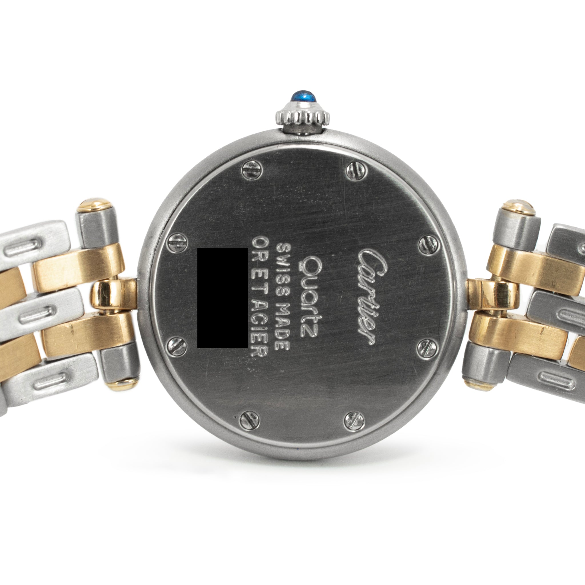 Vintage Ladies Cartier Panthere Vendome 24MM 166920 Two Row Gold & Steel Watch