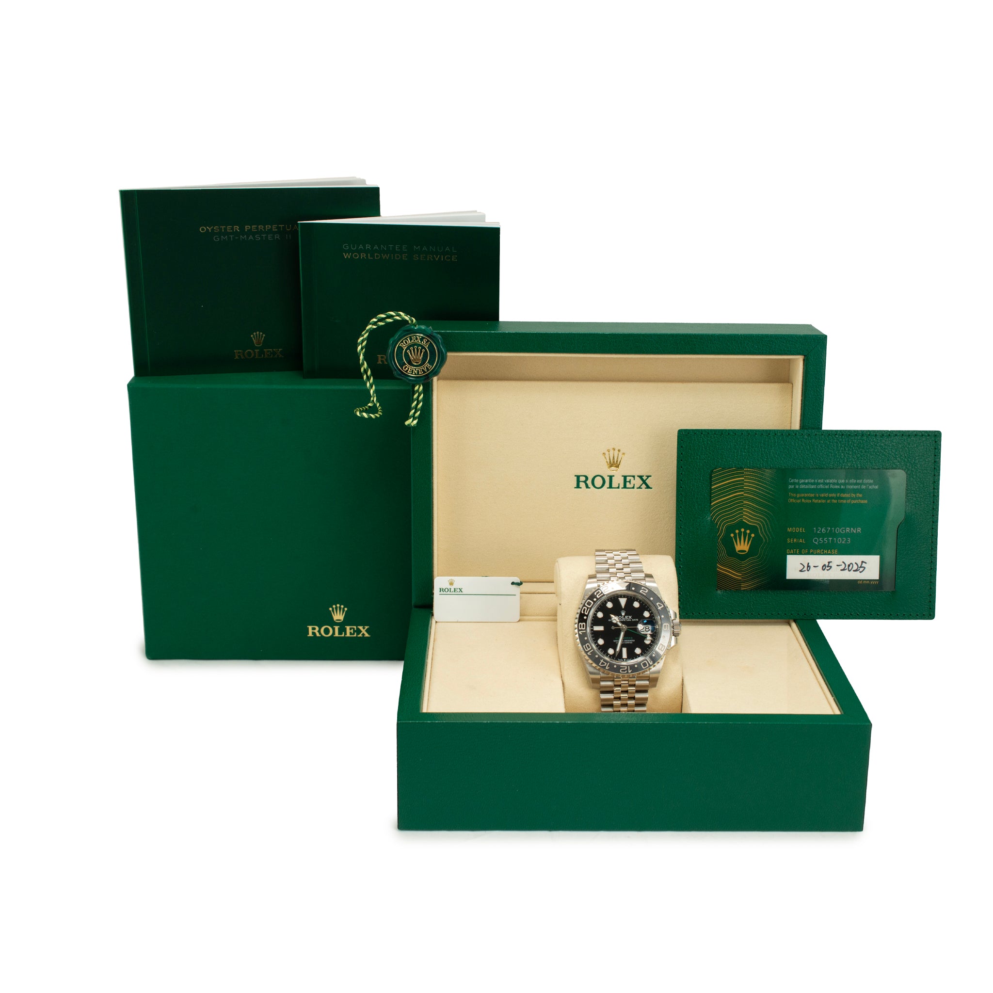 2025 Rolex Gmt-Master II 40MM 126710GRNR Bruce Wayne Jubilee Steel Watch