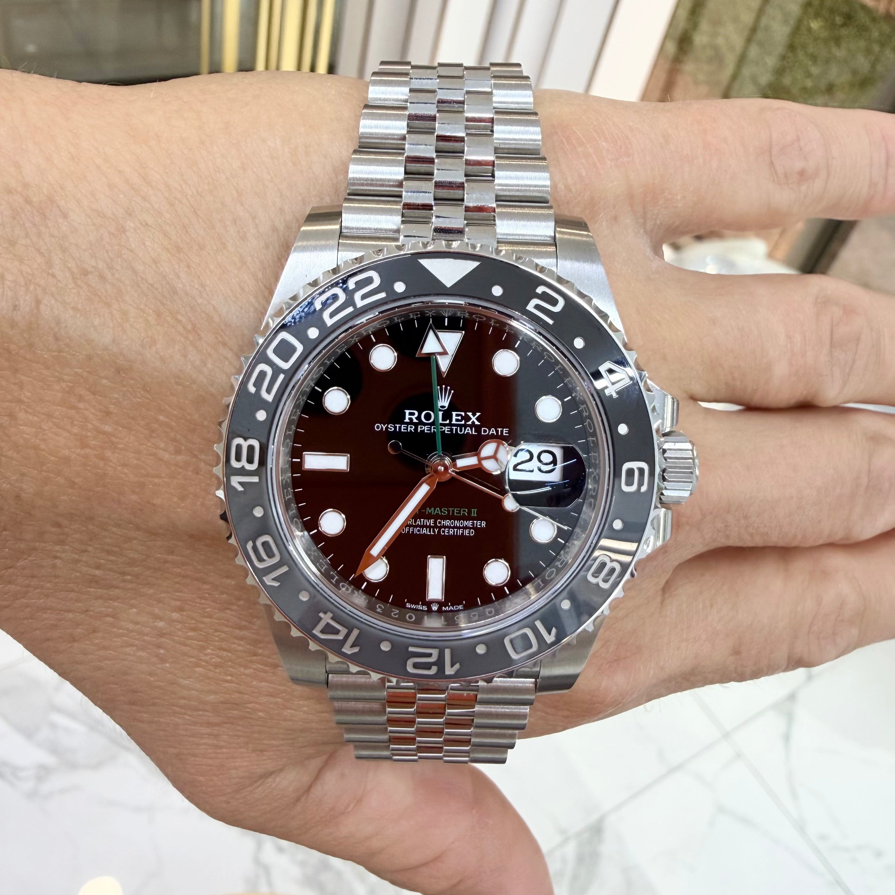 2025 Rolex Gmt-Master II 40MM 126710GRNR Bruce Wayne Jubilee Steel Watch