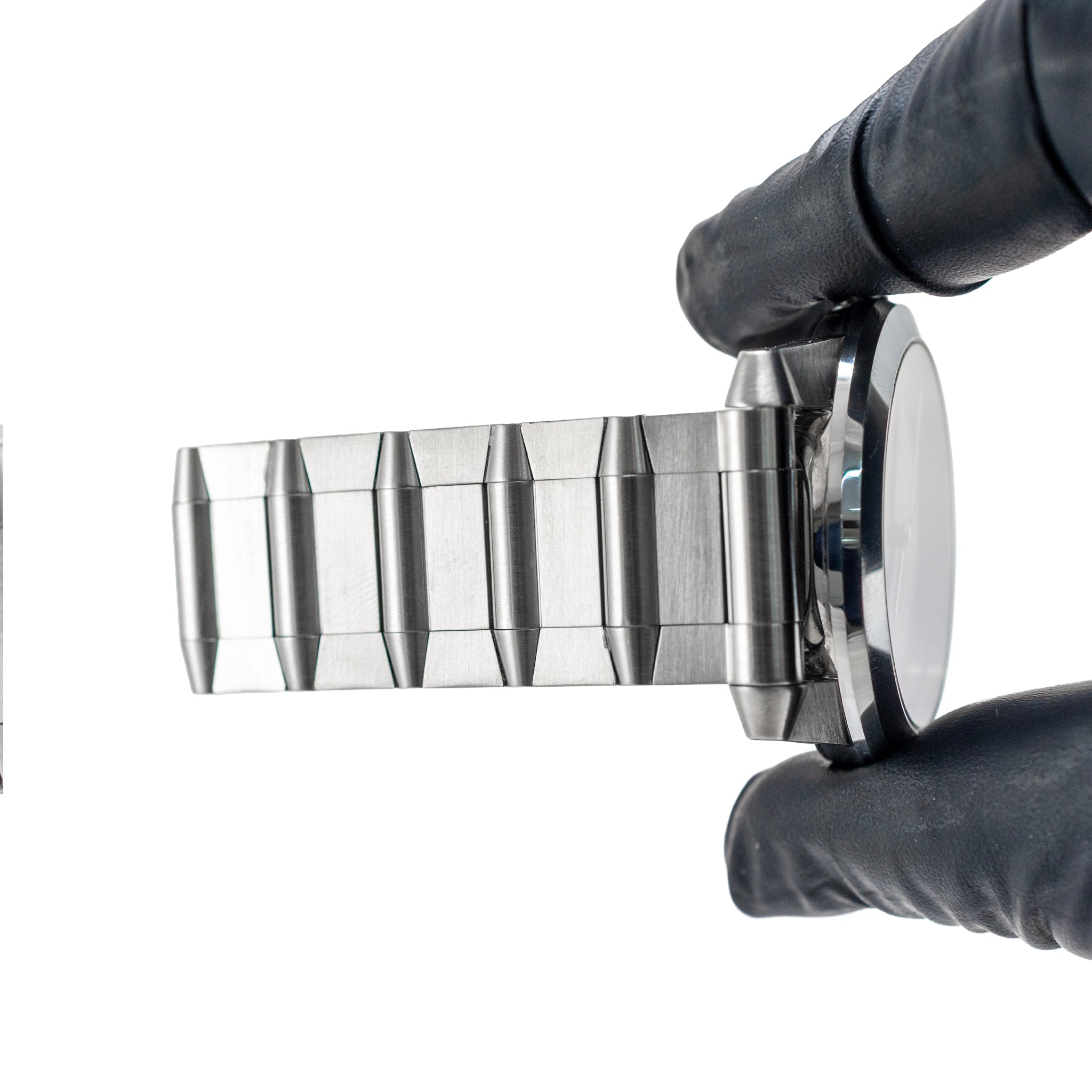 Movado Vizio 34MM 0605808 Black Onyx Stainless Steel Quartz Watch