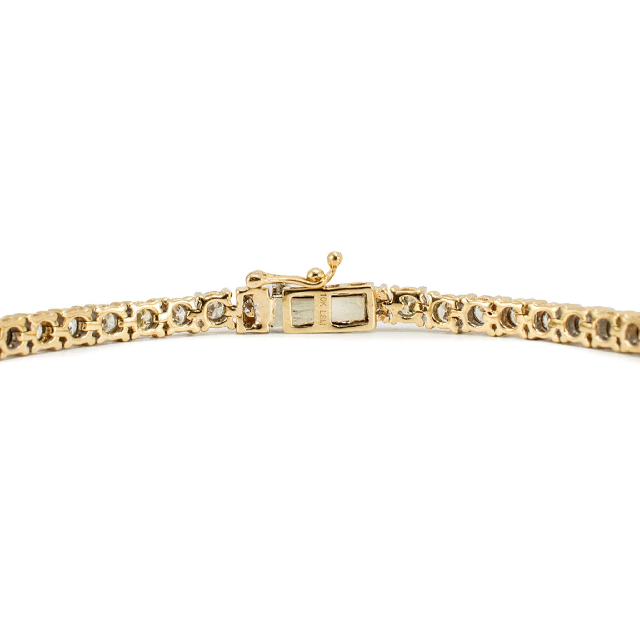 Men’s 10K Yellow Gold 3.54ct Illusion Setting Diamond Tennis Bracelet