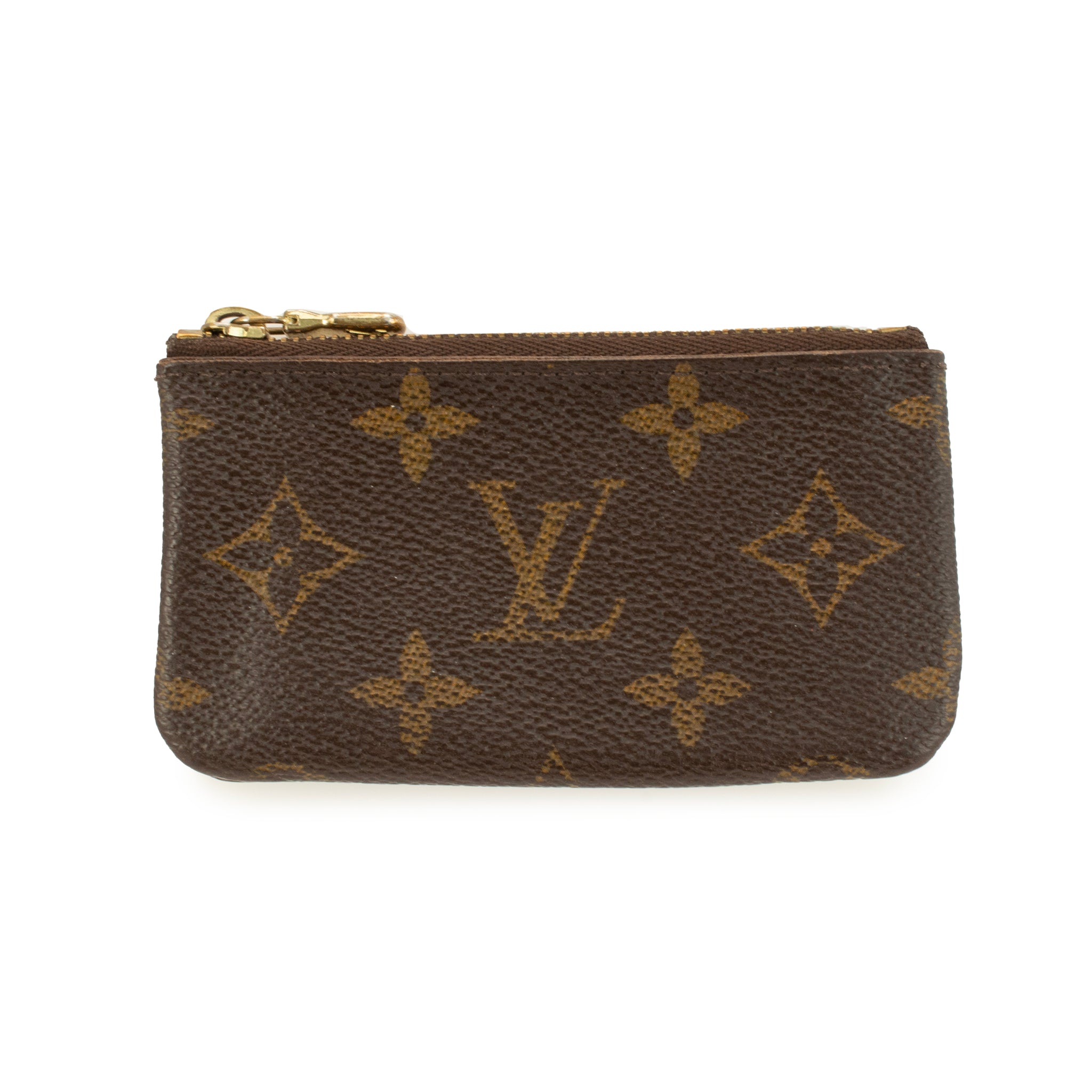 Louis Vuitton Monogram Pochette Clés Gold-Toned Hardware Key Pouch Wallet Bag