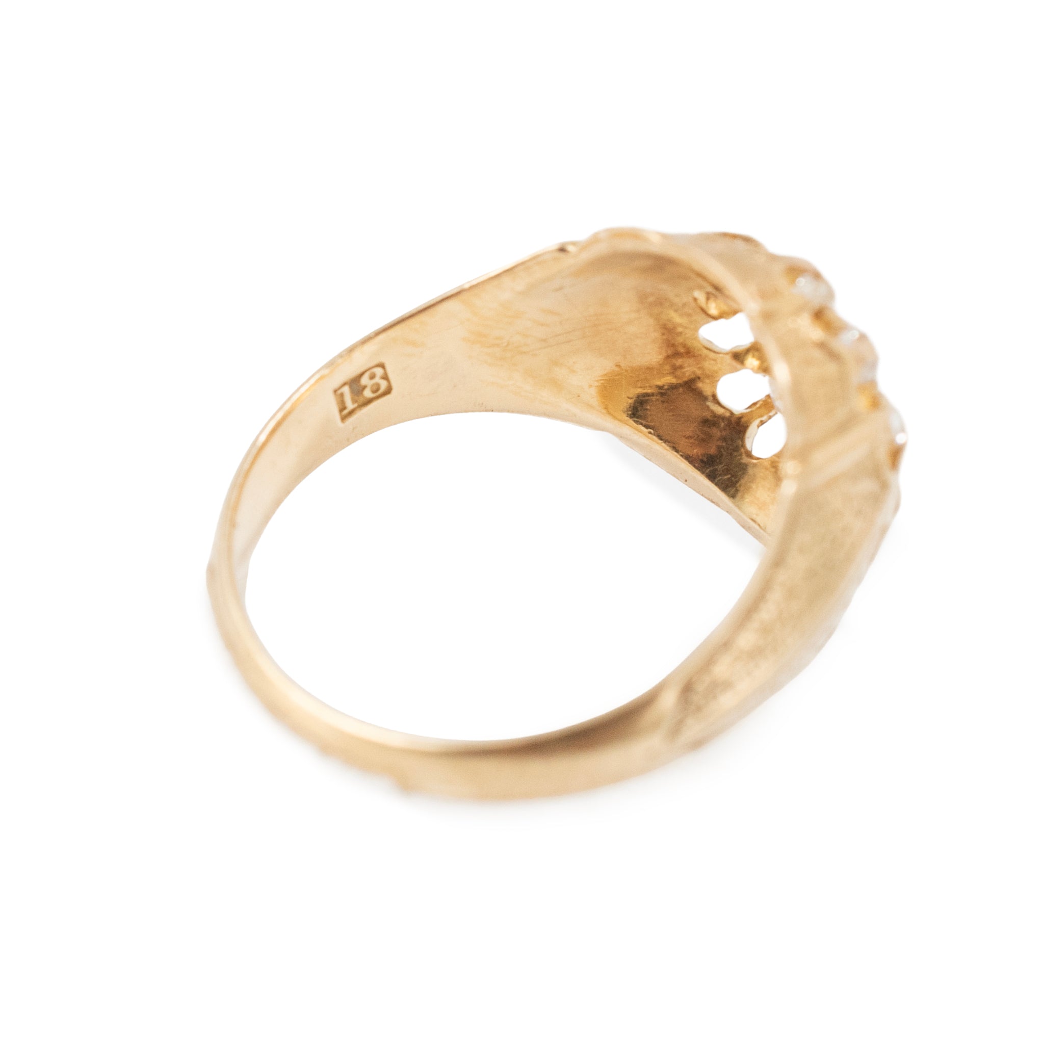 Antique Victorian 18K Yellow Gold 0.56ct Old Cut Diamond Cluster Engagement Ring