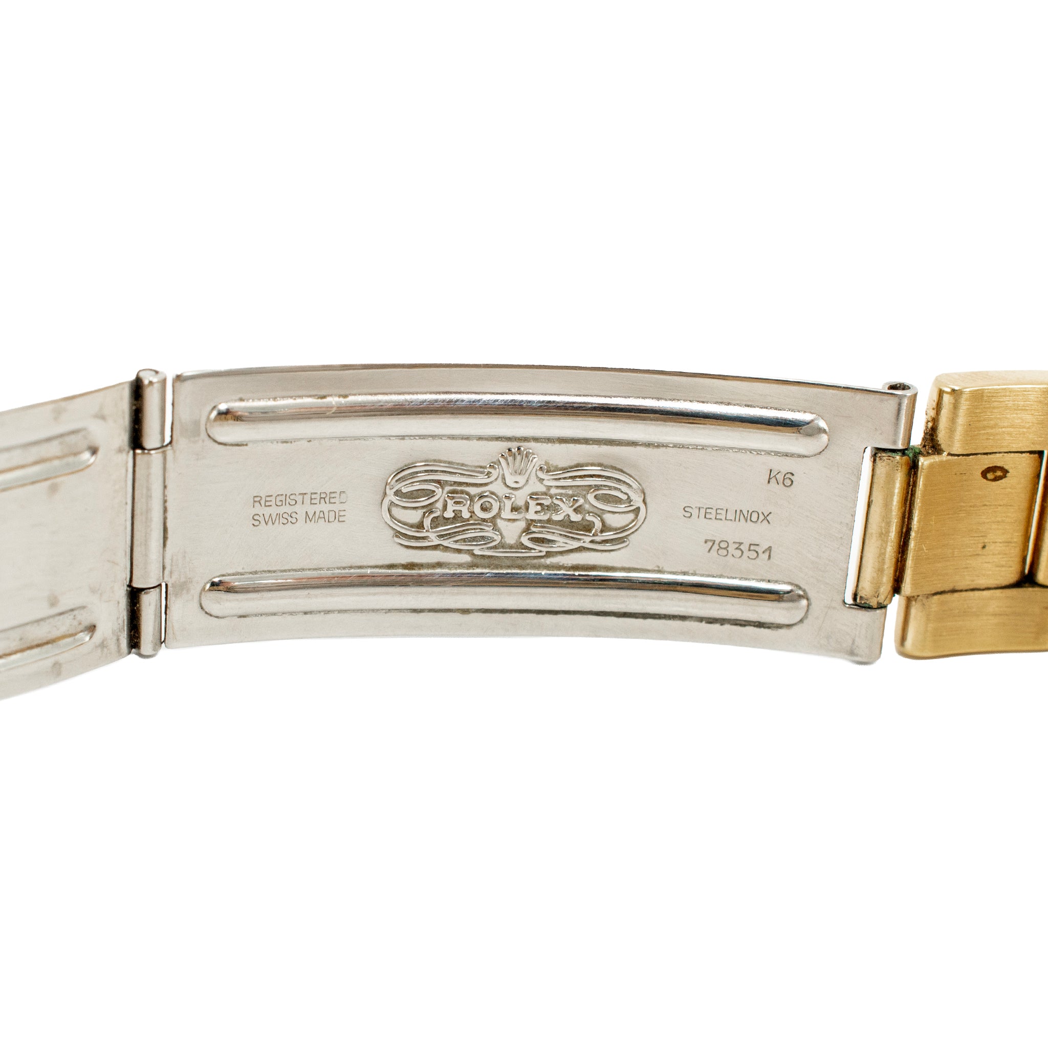 Vintage Rolex Oyster Perpetual Date 34MM 15505 Door Stop Gold Plated Steel Watch