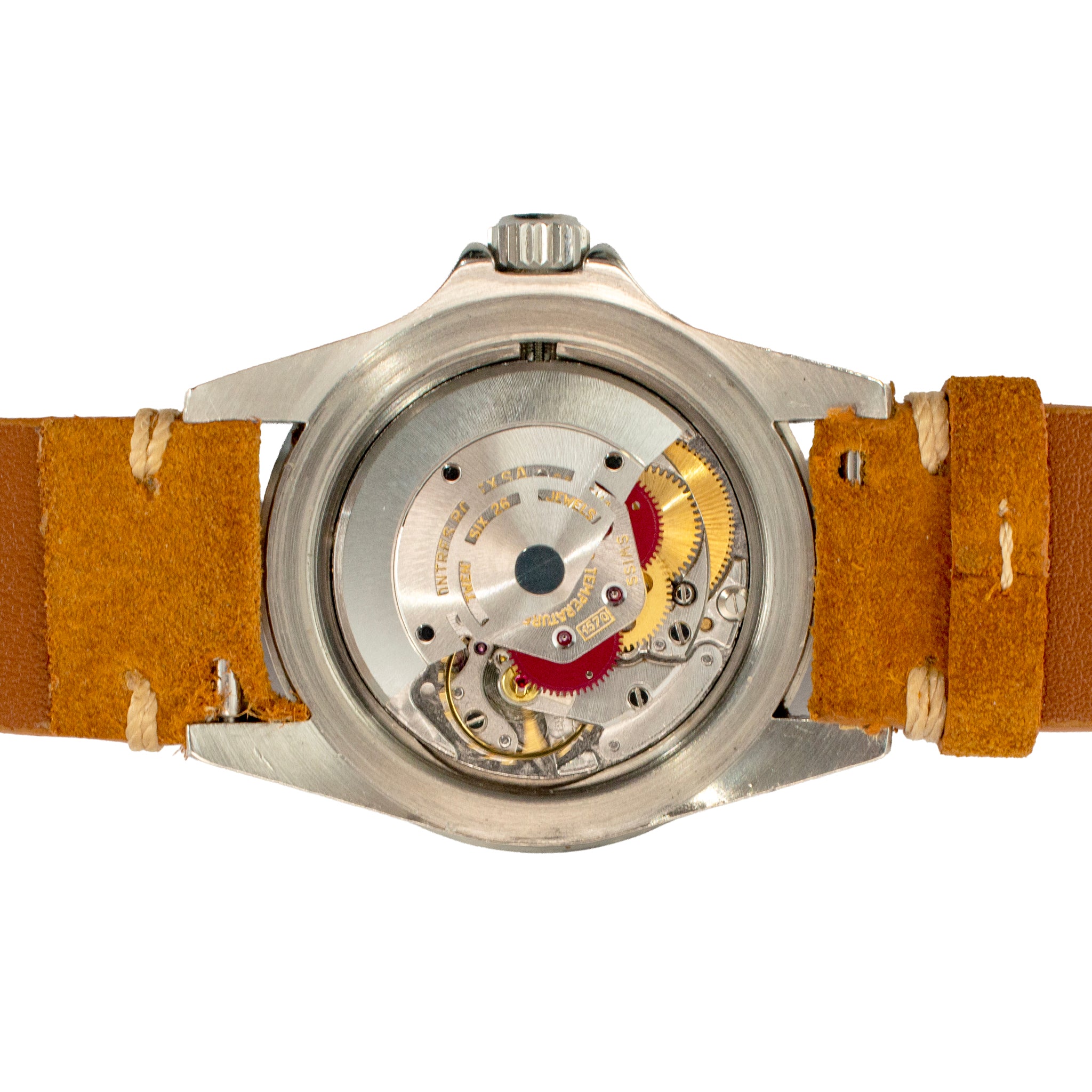 Vintage Rolex Submariner Date 40MM 1680 Brown Buttery Yellow Lume Steel Watch