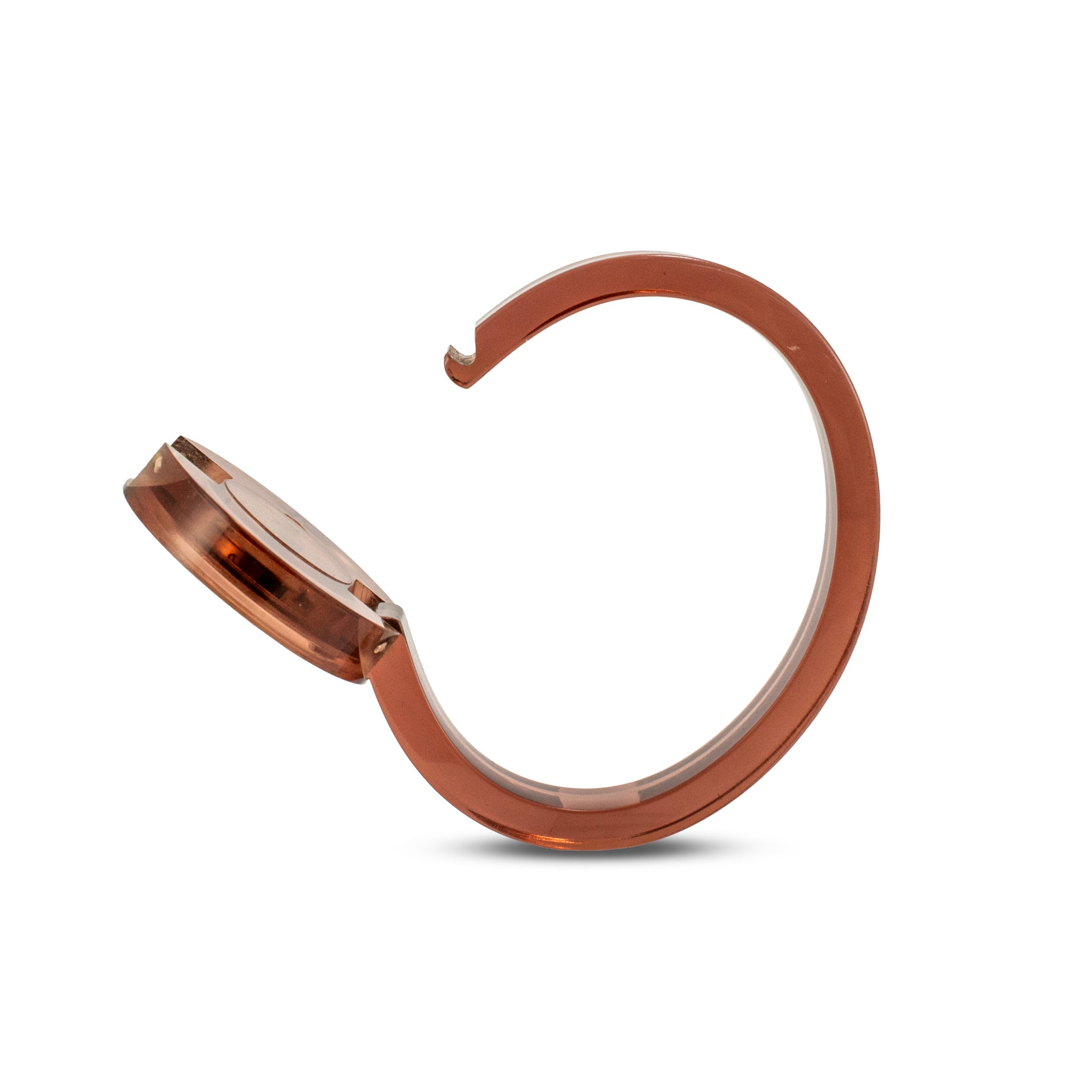 Ladies Vintage Pink Gucci Lucite 35MM Bangle Manual Wind Watch