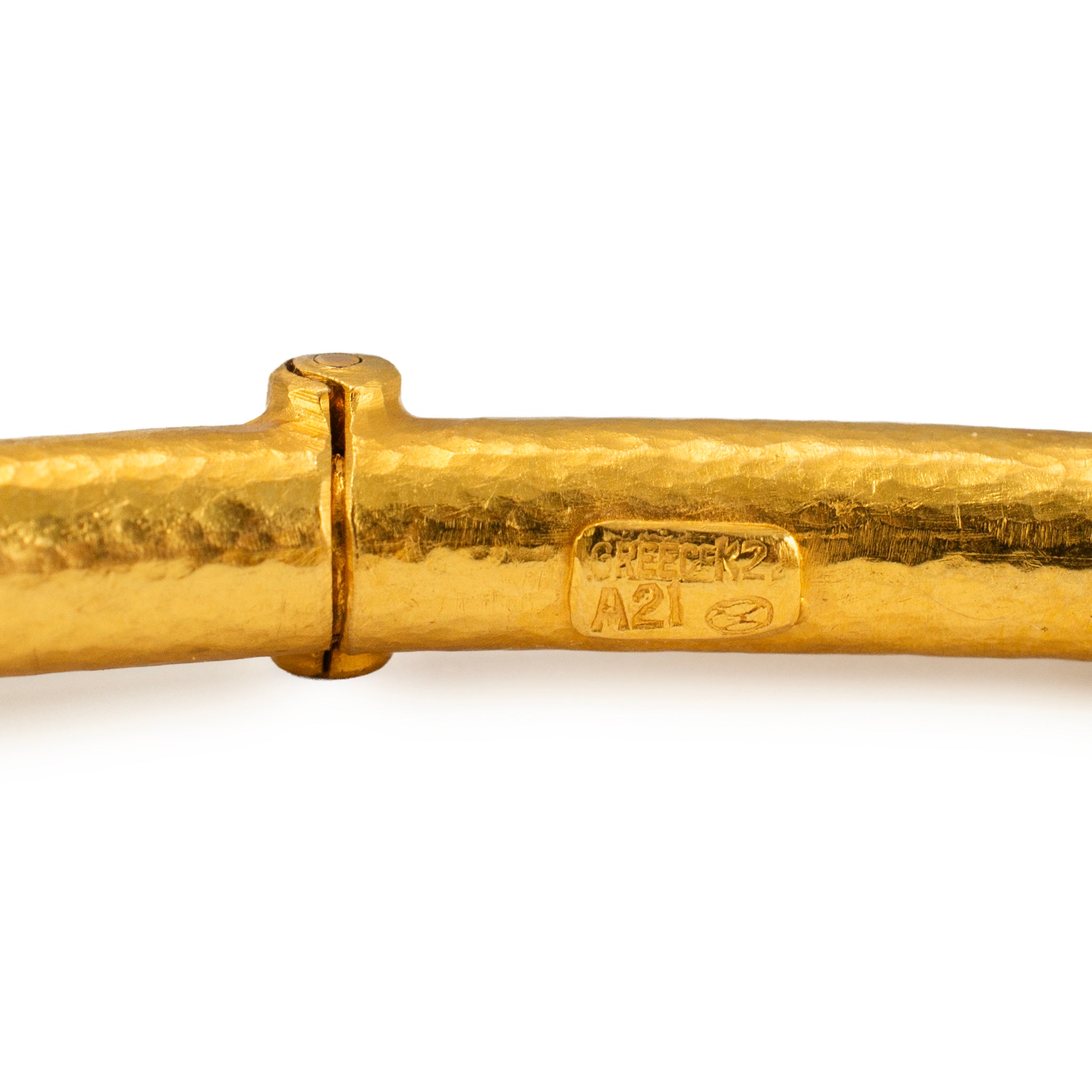 Vintage Lalaounis Solid 22K Gold Greek Double Snake Hinged Collar Necklace