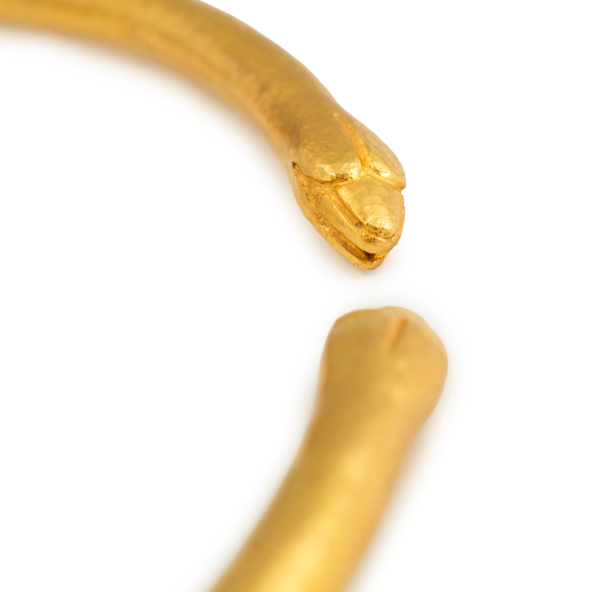 Vintage Lalaounis Solid 22K Gold Greek Double Snake Hinged Collar Necklace