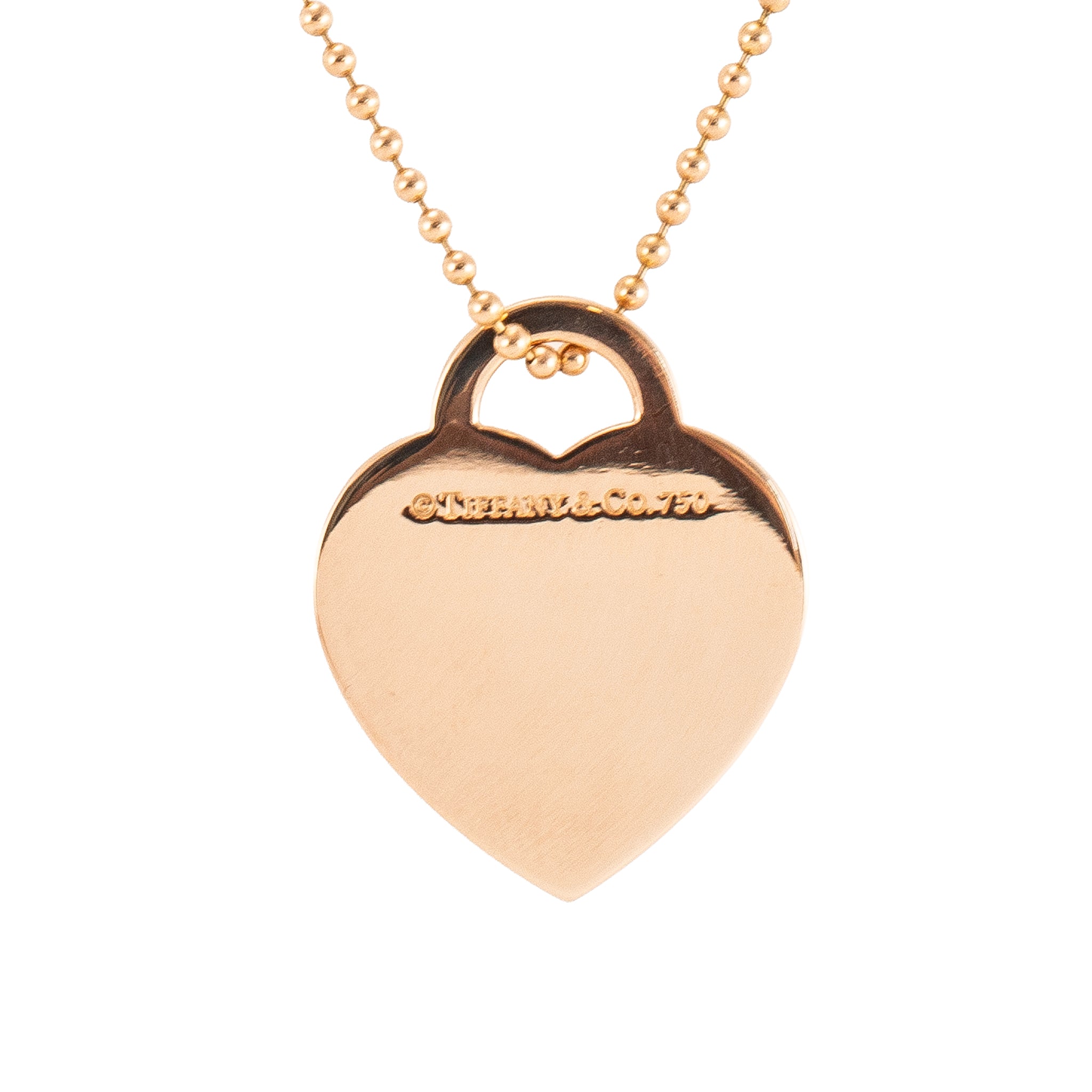 Tiffany & Co. Return to Tiffany Large Heart Tag 18K Rose Gold Pendant Necklace
