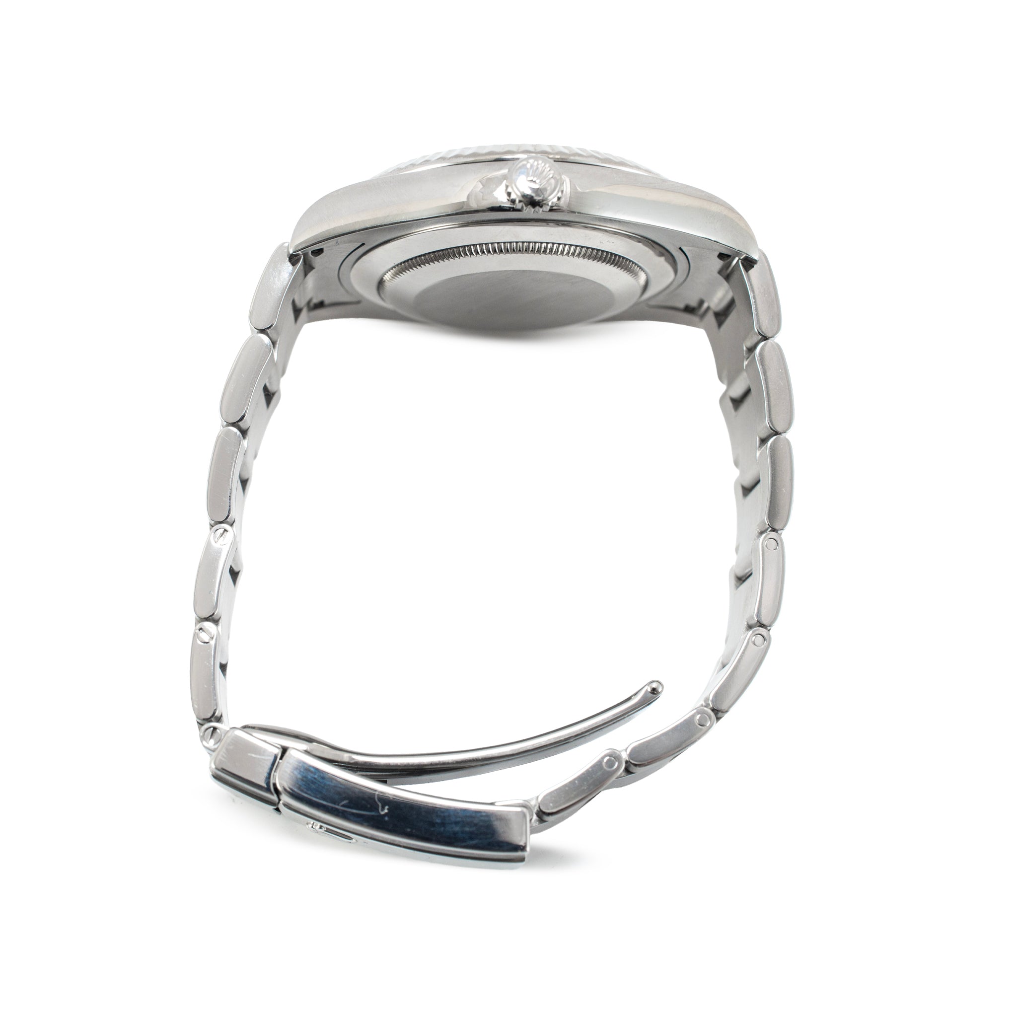 Rolex Datejust 41MM 116334 Fluted Oyster Silver Diamond Dial Steel Watch