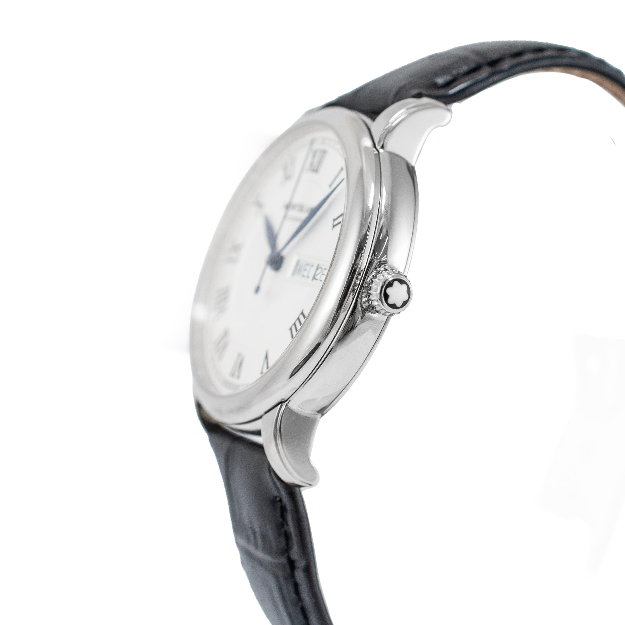 Montblanc Star Legacy 39MM 128686 White Dial Day Date Steel Automatic Watch