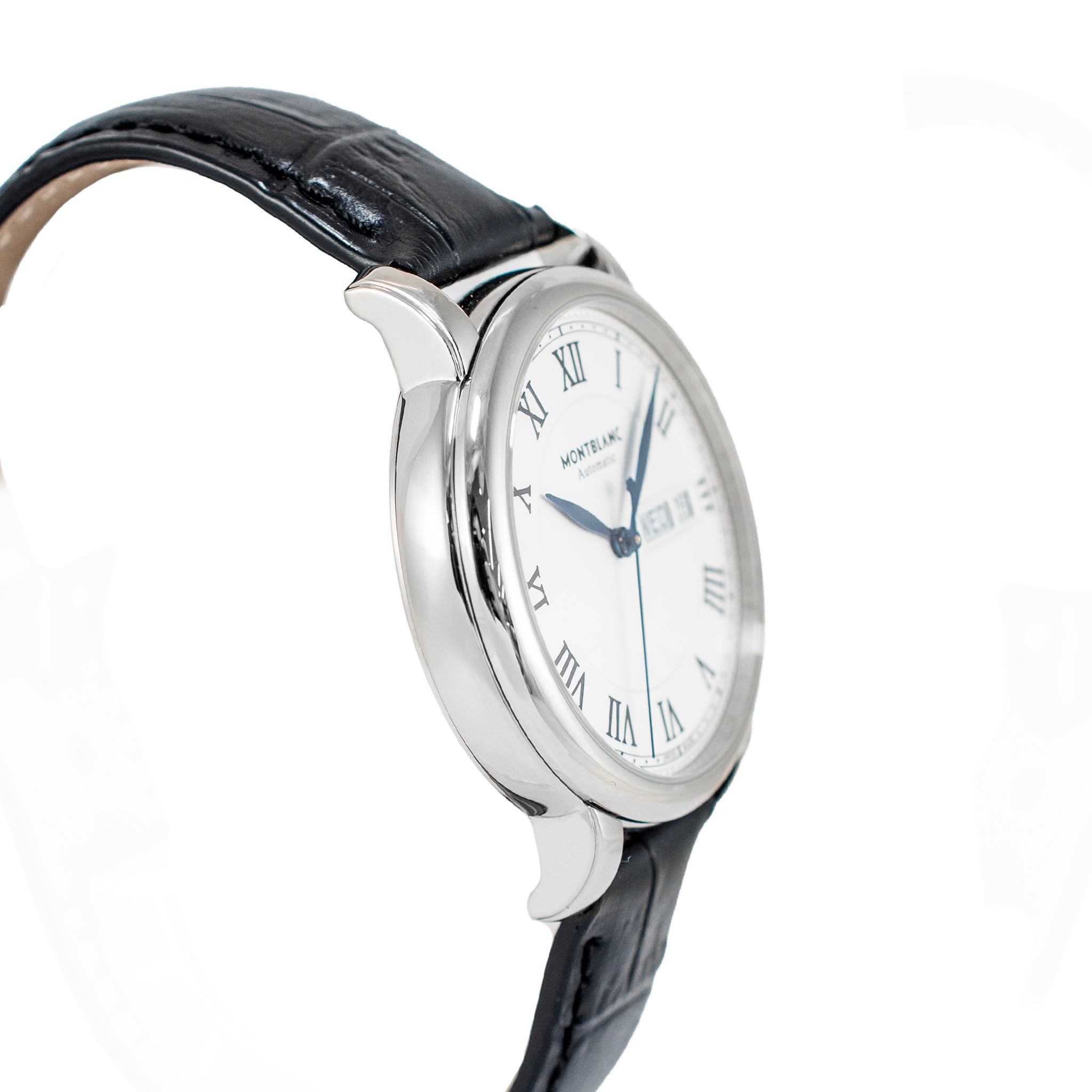Montblanc Star Legacy 39MM 128686 White Dial Day Date Steel Automatic Watch