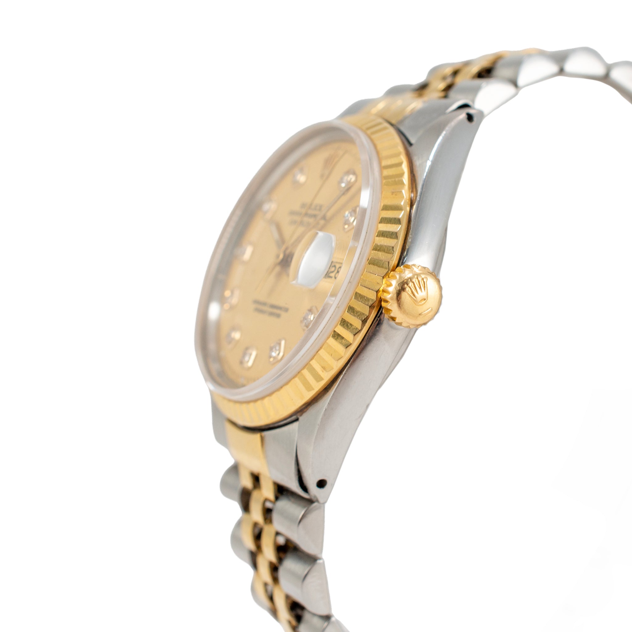 Rolex Datejust 36MM 1601 Champaign Diamond Dial Jubilee Gold Steel Watch