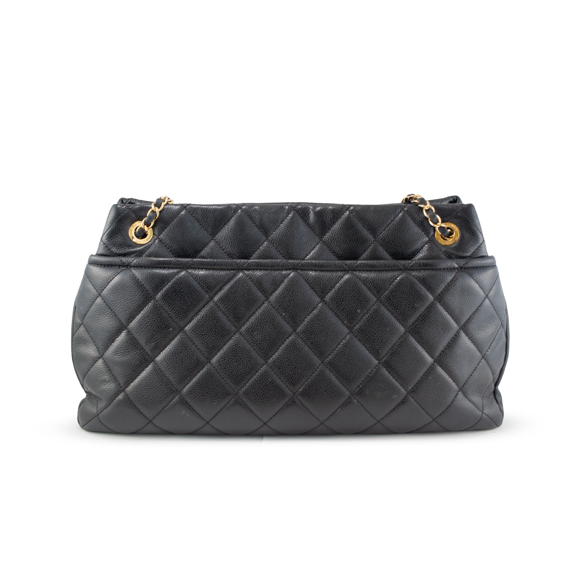 Chanel Timeless Soft Shopper XL Tote Caviar Leather Black Gold-Tone Hardwear Bag