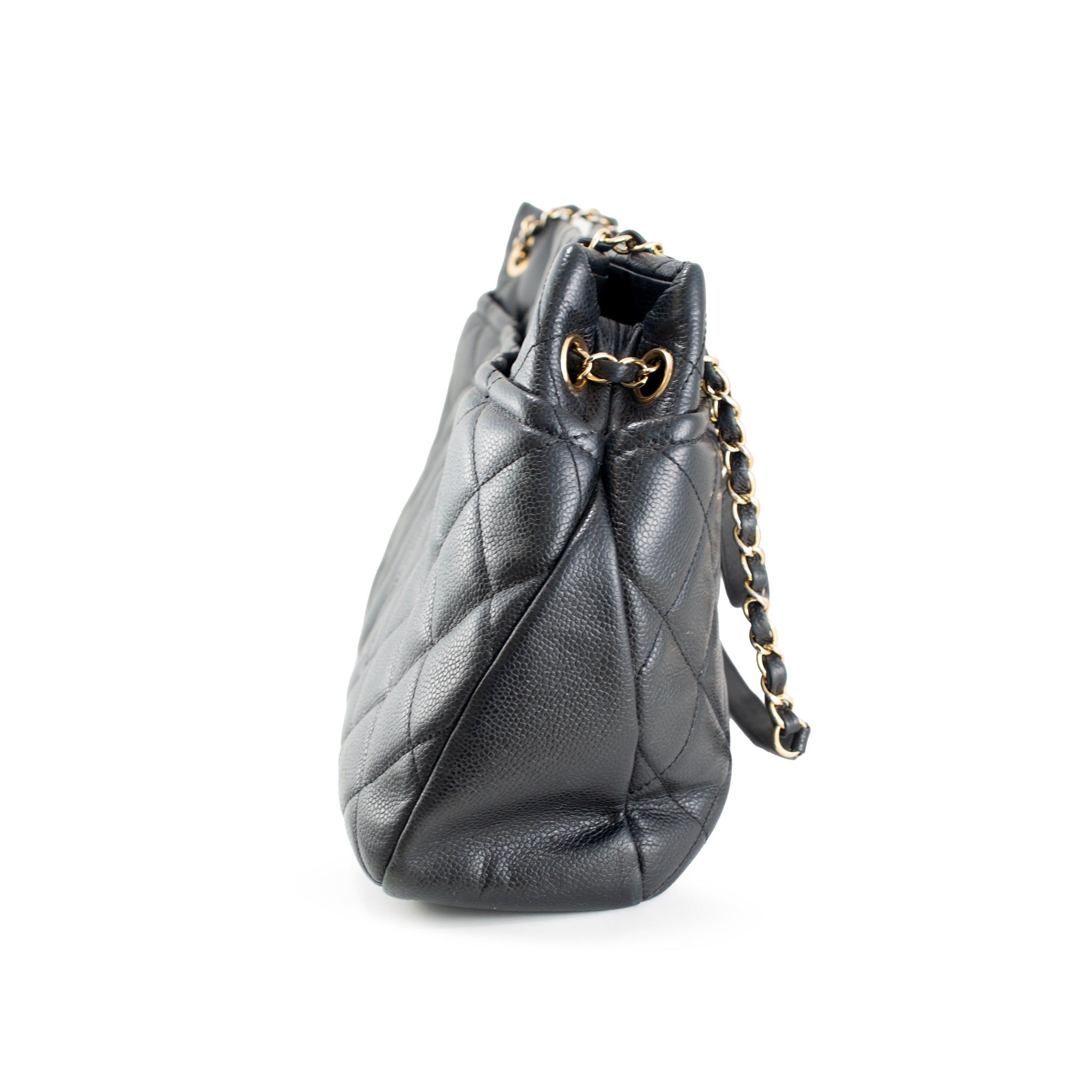 Chanel Timeless Soft Shopper XL Tote Caviar Leather Black Gold-Tone Hardwear Bag