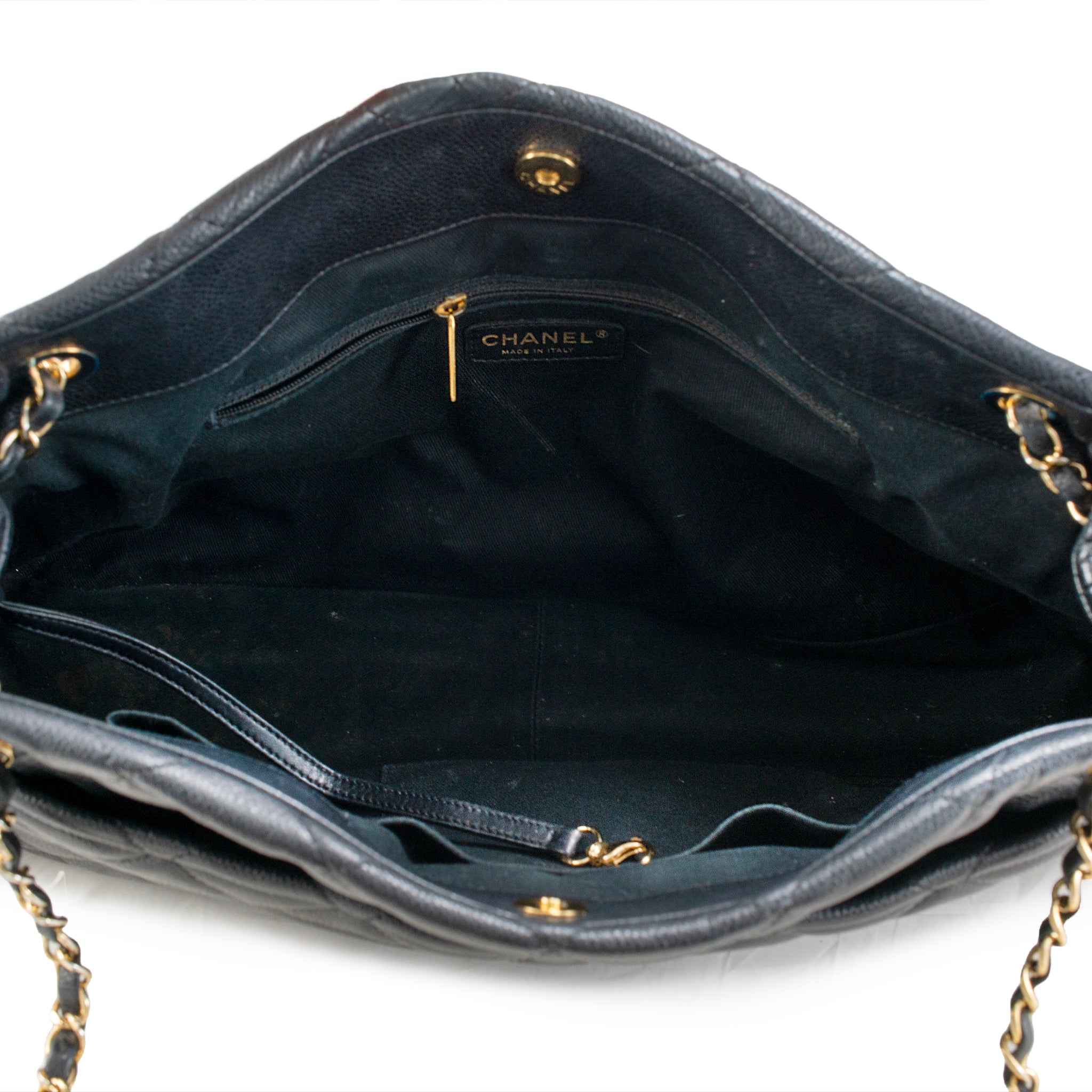 Chanel Timeless Soft Shopper XL Tote Caviar Leather Black Gold-Tone Hardwear Bag