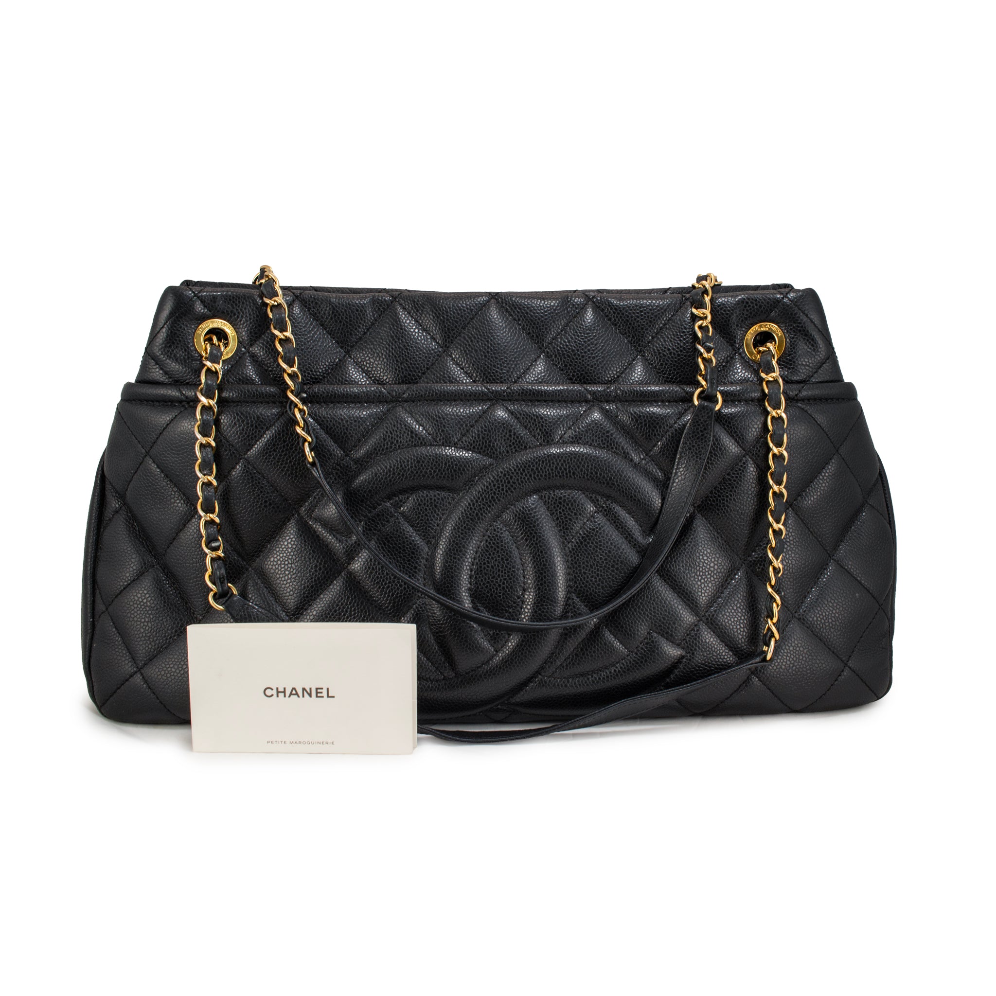 Chanel Timeless Soft Shopper XL Tote Caviar Leather Black Gold-Tone Hardwear Bag