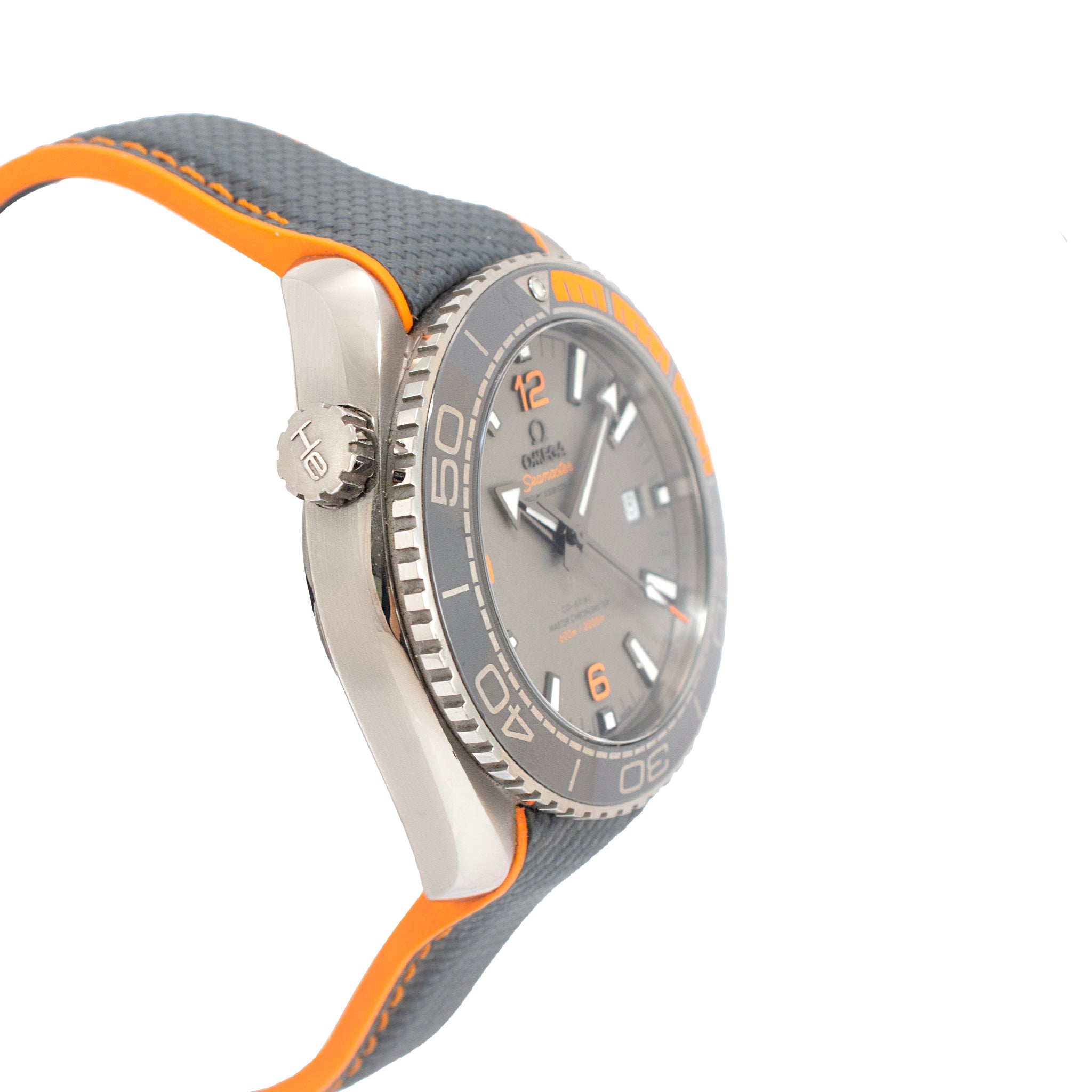 Omega Seamaster Planet Ocean 44MM 215.90.44.21.99.001GRAY Orange Titanium Watch