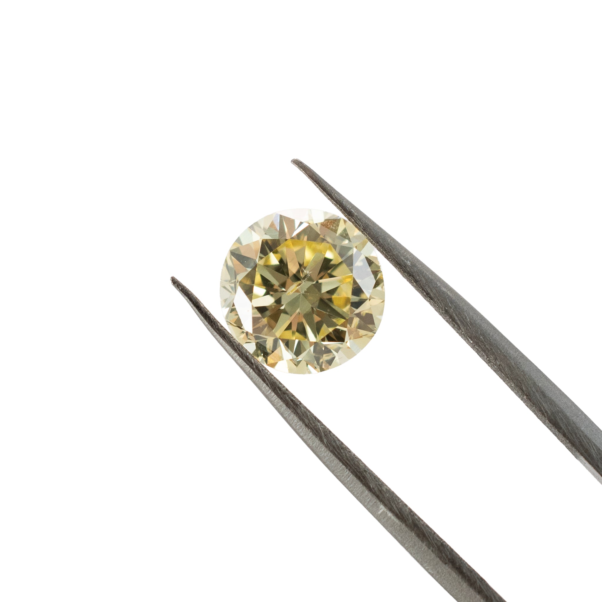 Natural 1.61ct Gia Fancy Yellow I1 Round Brilliant Cut Loose Diamond