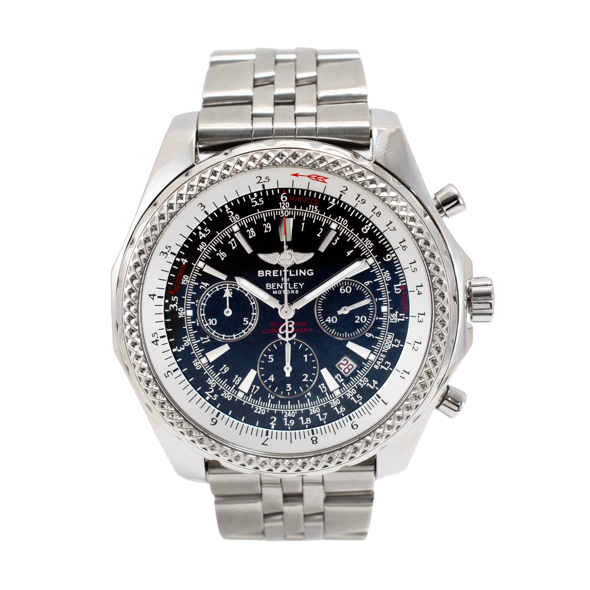 Breitling Bentley Motors 49MM A25362 Chronograph Black Stainless Steel Watch