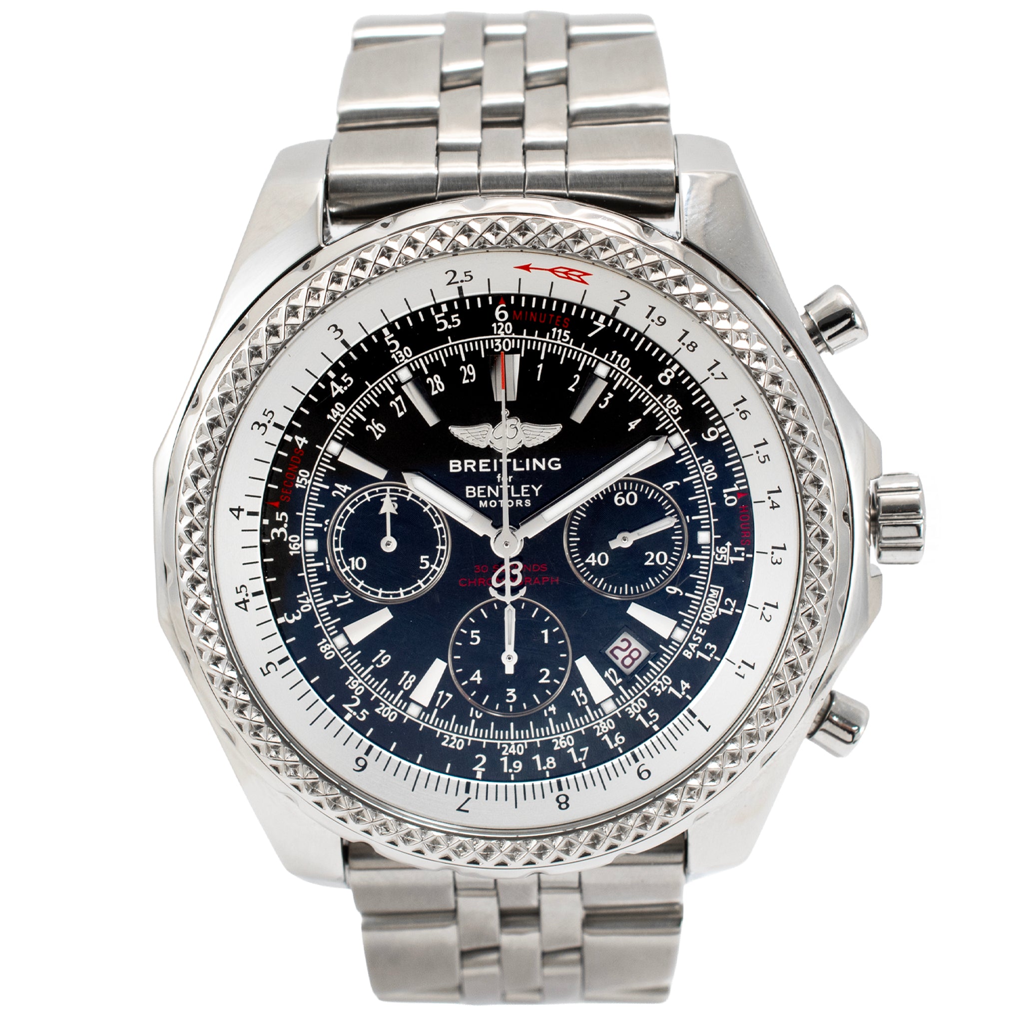 Breitling Bentley Motors 49MM A25362 Chronograph Black Stainless Steel Watch