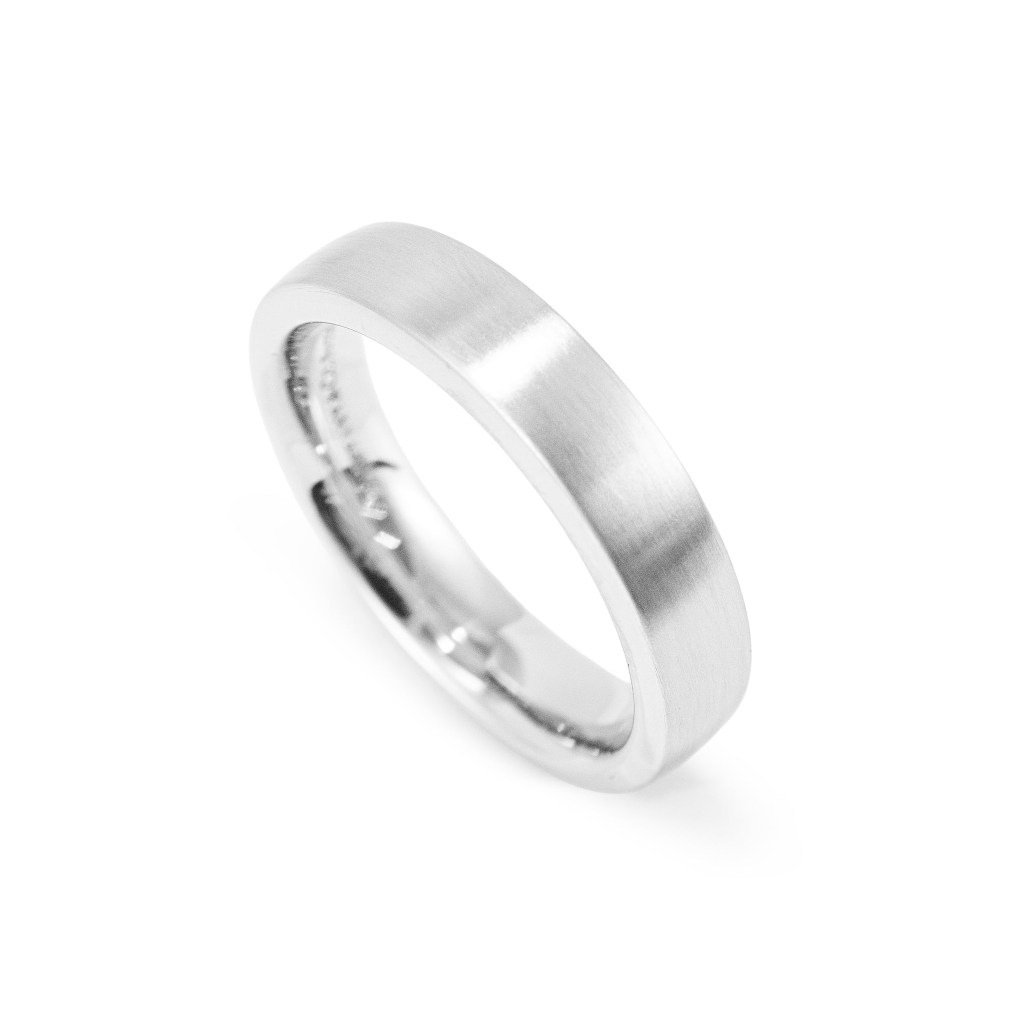 Men’s Tiffany & Co. The Charles Tiffany Setting Platinum Satin Finish Band Ring