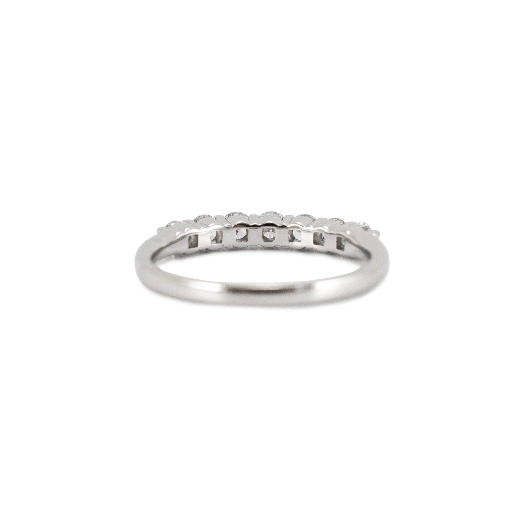 14K White Gold Seven Across Half Eternity 0.45ct Lab Grown Diamond Wedding Band