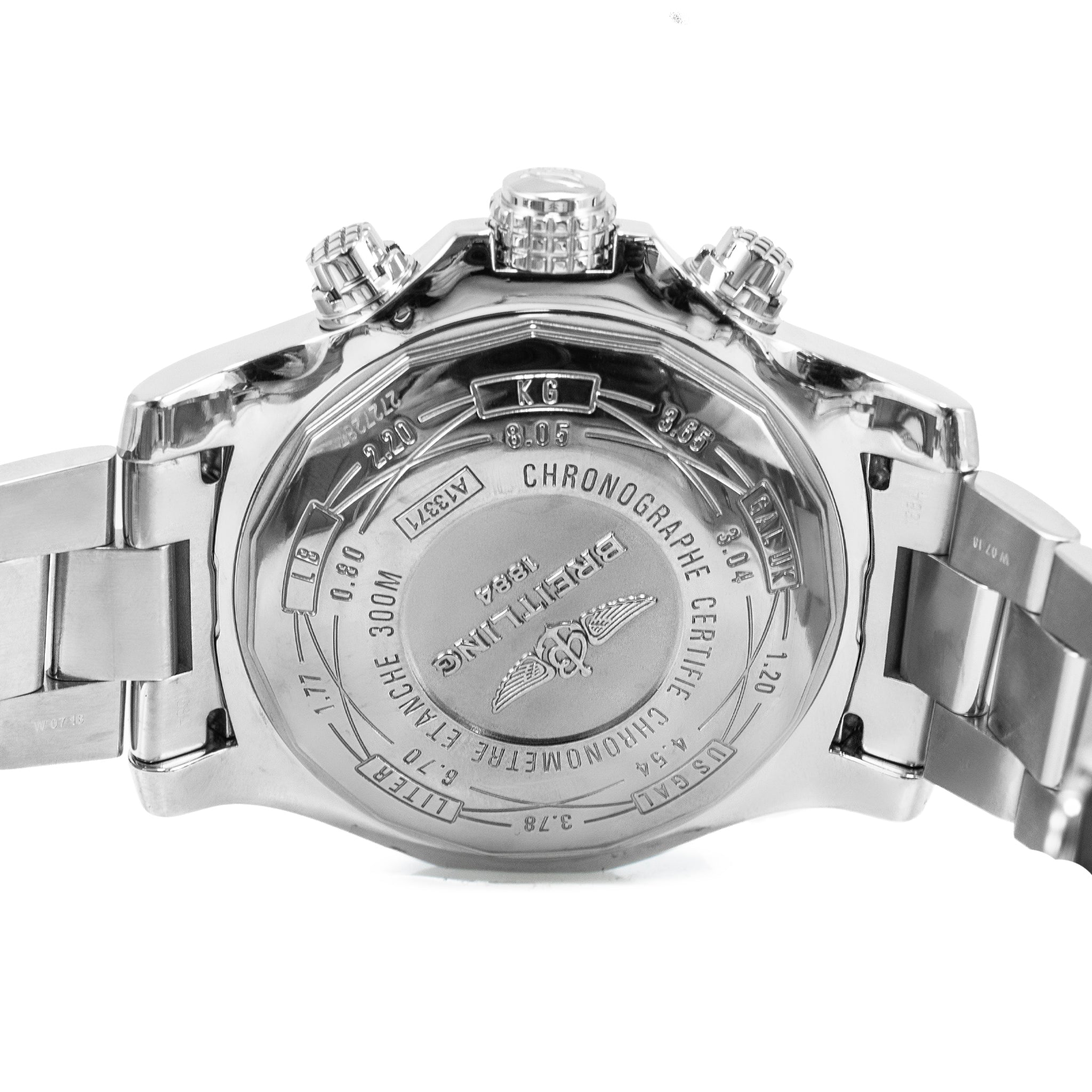 Breitling Super Avenger II 48MM A13371 Black Dial Chronograph Steel Watch