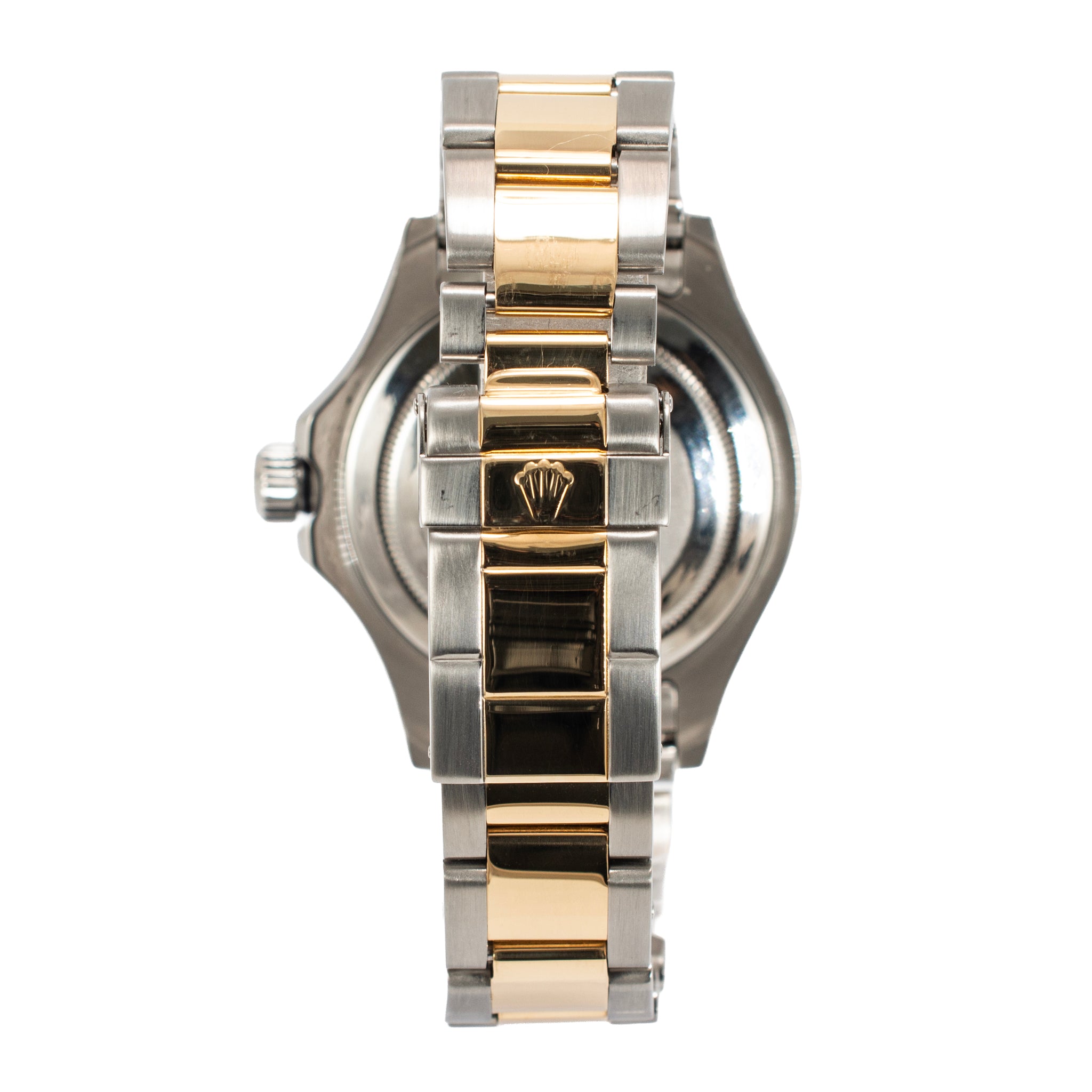 Rolex Yacht-Master 40MM 16623 Blue Dial Oyster 18K Yellow Gold Steel Watch