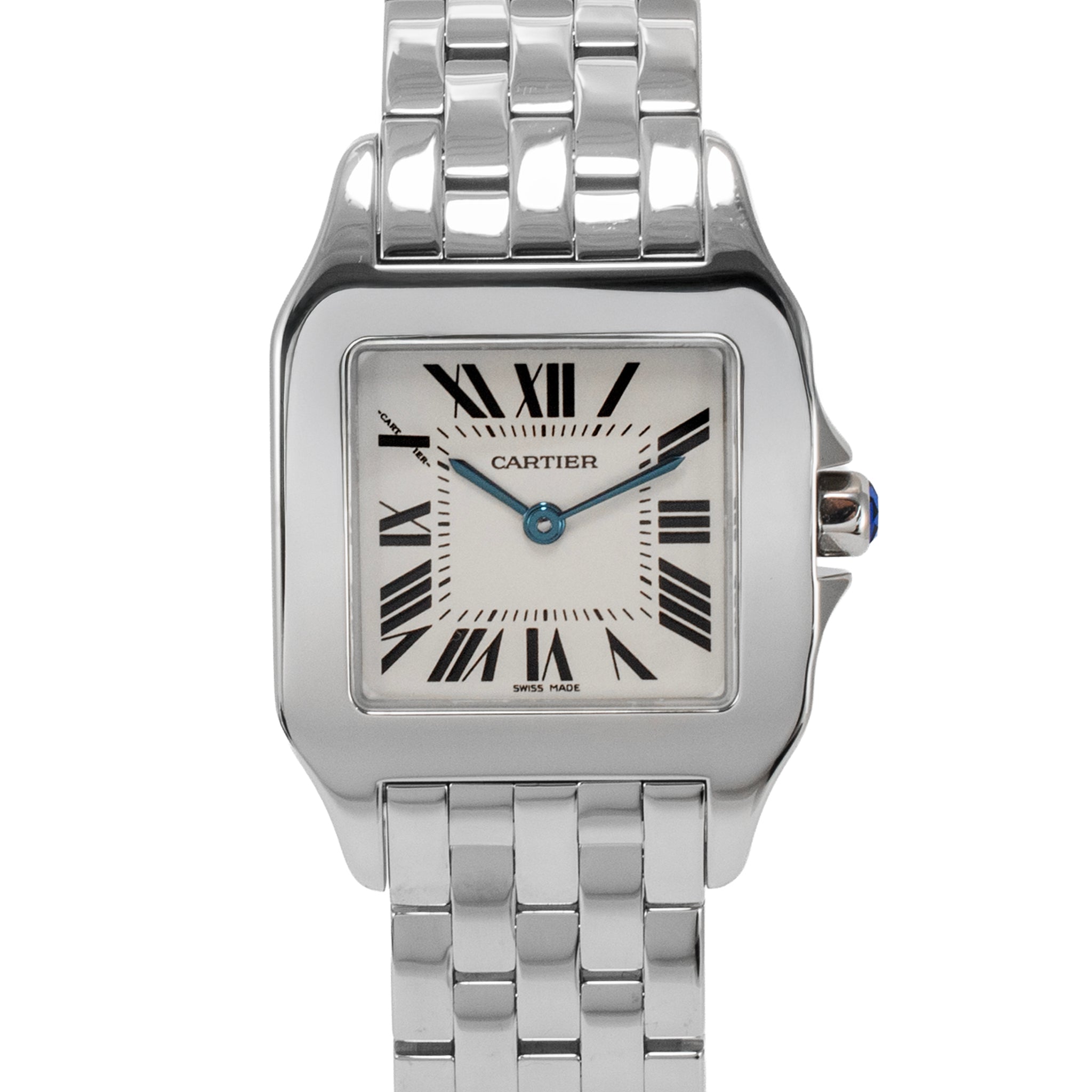 Ladies Cartier Santos Demoiselle 26MM w25065z5 2701 Roman Steel Quartz Watch