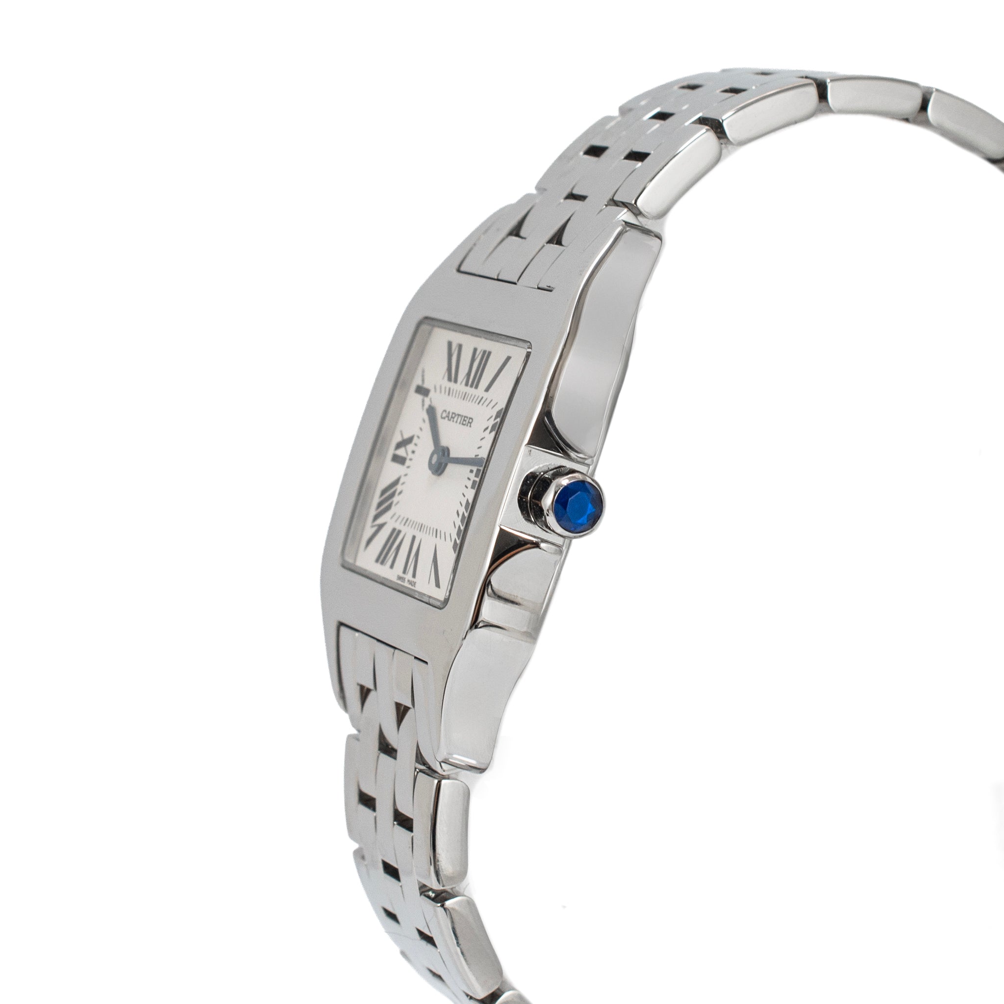 Ladies Cartier Santos Demoiselle 26MM w25065z5 2701 Roman Steel Quartz Watch