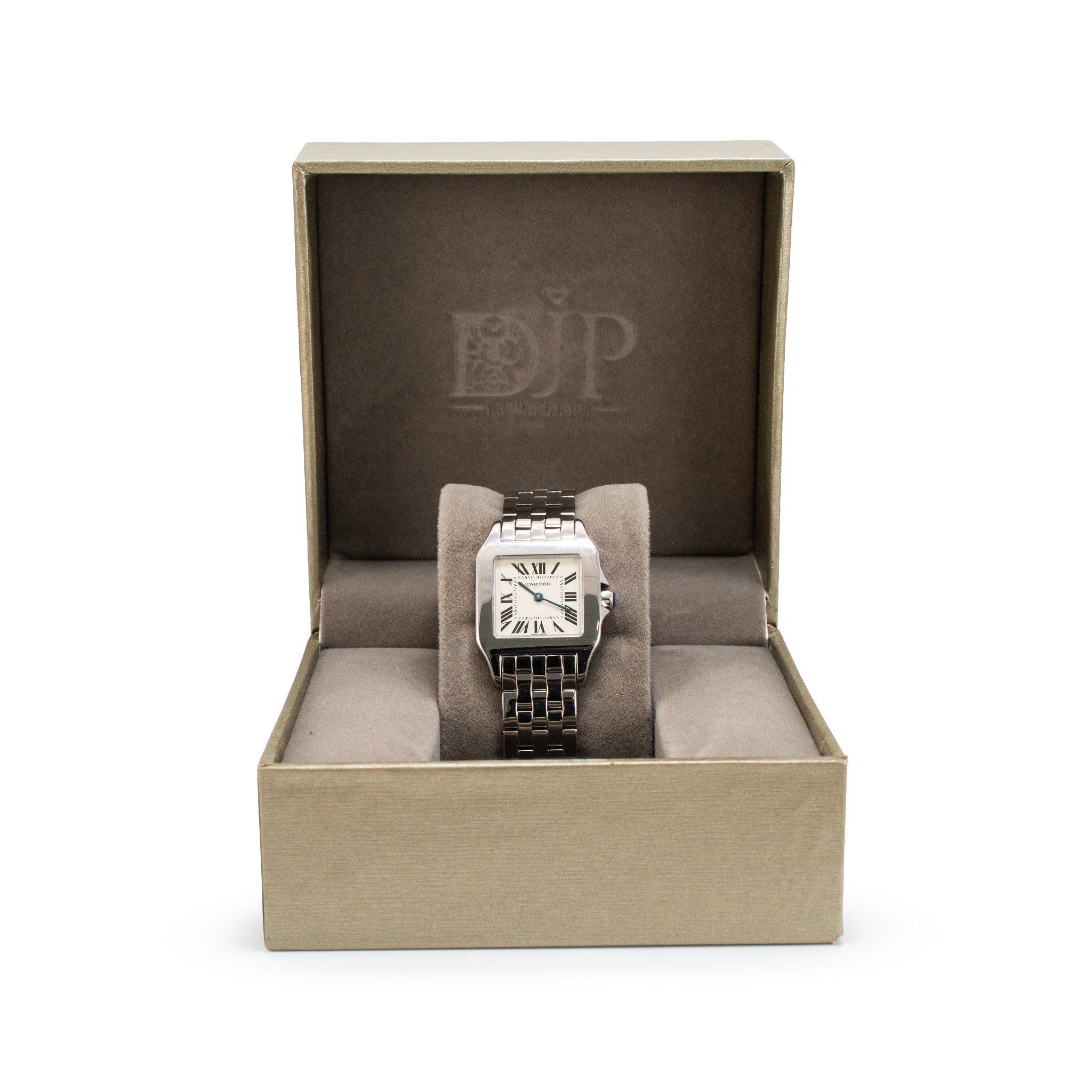 Ladies Cartier Santos Demoiselle 26MM w25065z5 2701 Roman Steel Quartz Watch