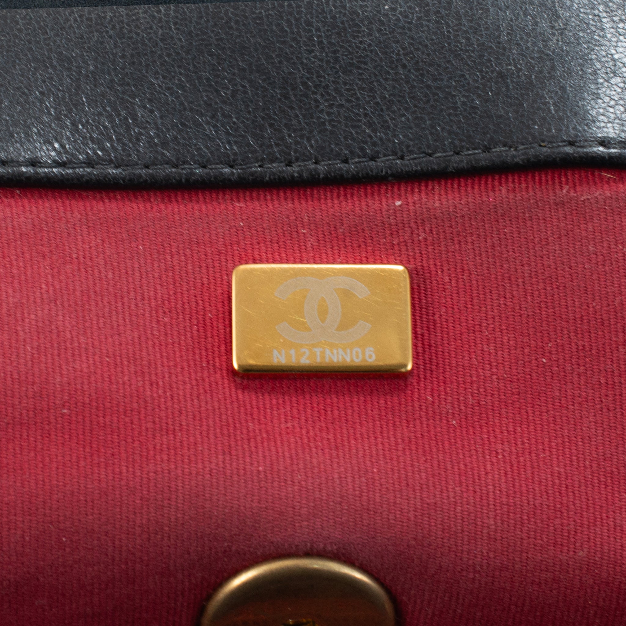 Chanel 19 Small Flap Quilted Lambskin Leather Black Metal Hardware Shoulder Bag