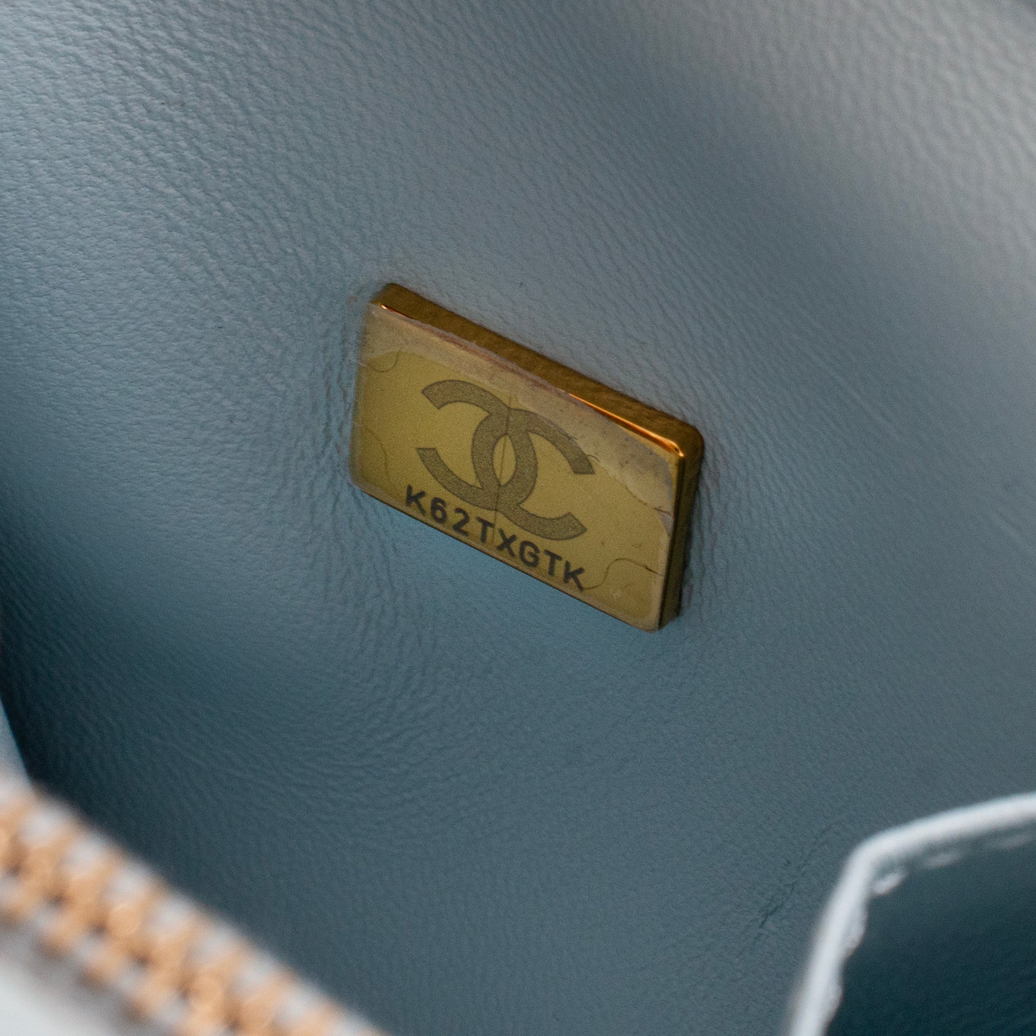 Chanel Coco Handle Medium Flap Caviar Leather Light Blue Gold-Tone Hardware Bag