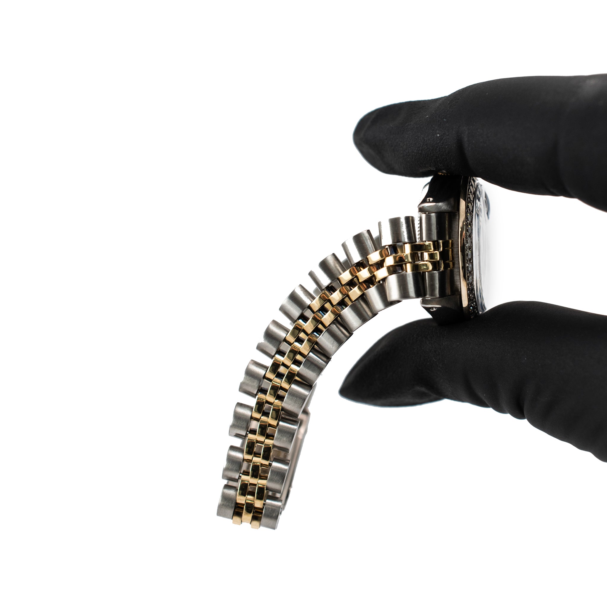 Ladies Rolex Oyster Perpetual Date 26MM 6917 Diamond Jubilee Gold Steel Watch