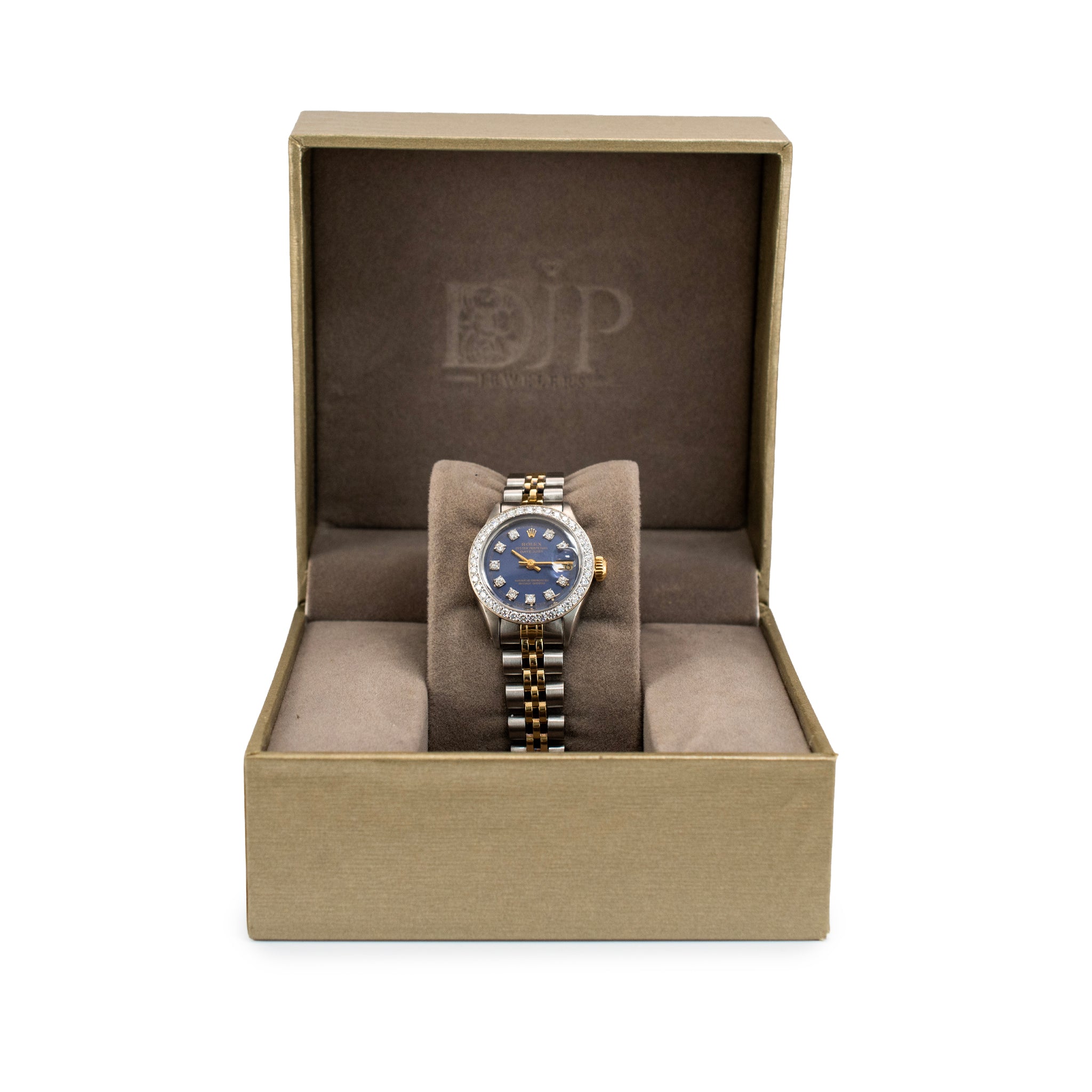 Ladies Rolex Oyster Perpetual Date 26MM 6917 Diamond Jubilee Gold Steel Watch