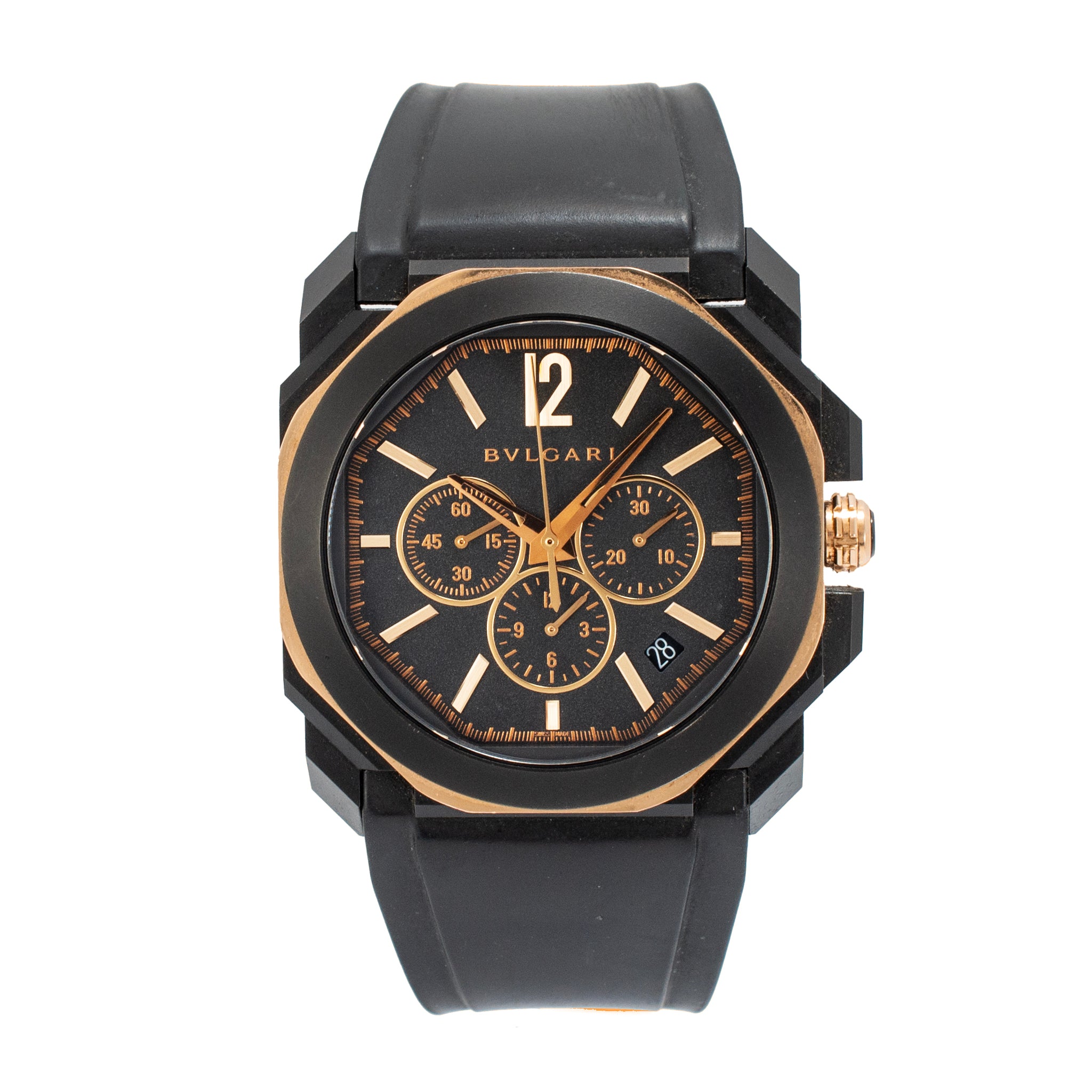 Bvlgari Octo L’Originale 41MM bgop41sgch Chronograph 18K Rose Gold Steel Watch