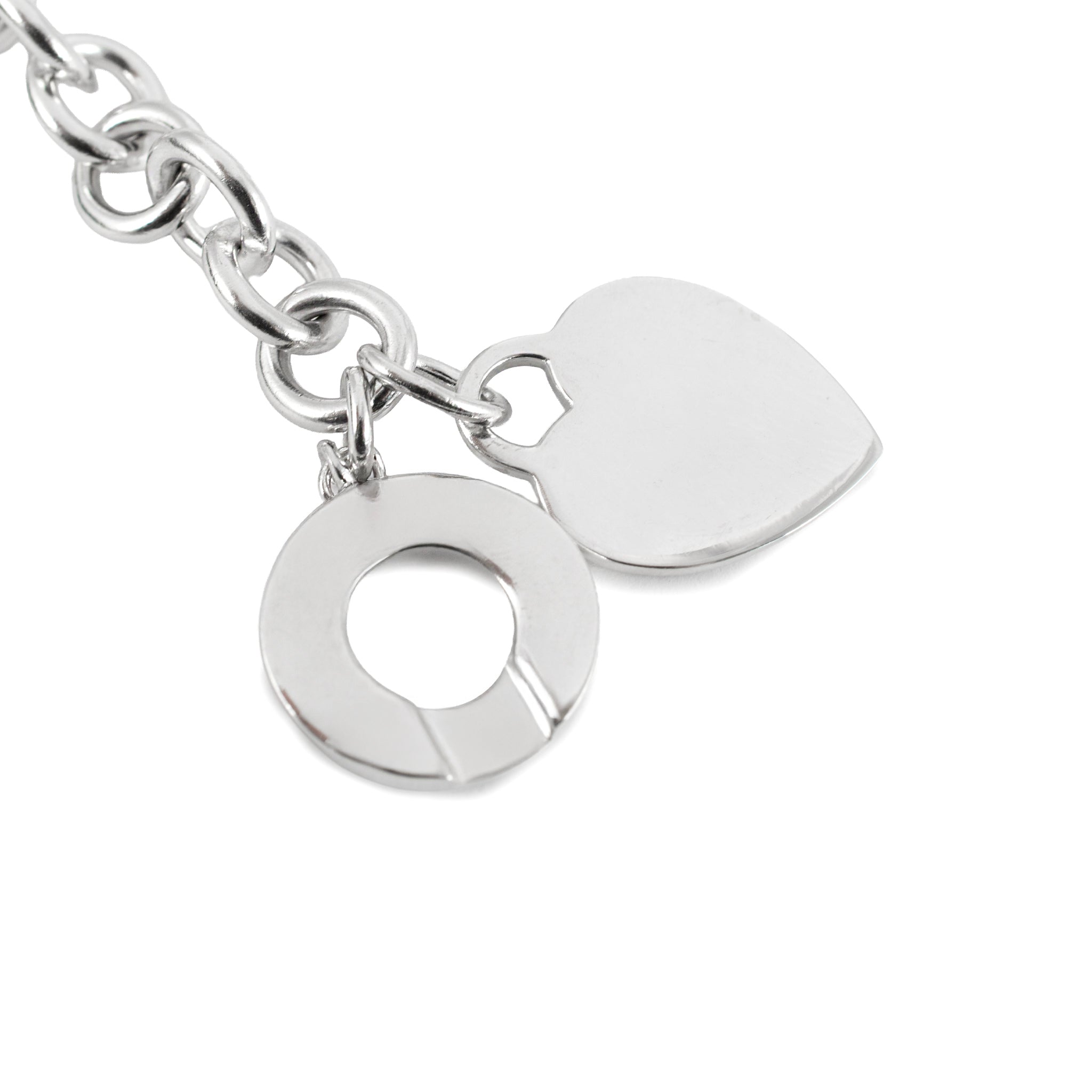 Tiffany & Co. Heart Tag Toggle 925 Sterling Silver Charm Link Bracelet