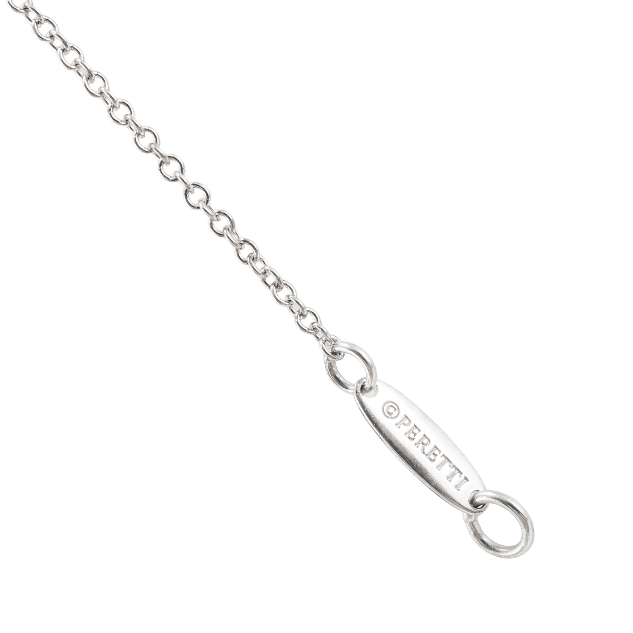 Tiffany & Co. Elsa Peretti 925 and 18K Rose Gold Open Heart Pendant Necklace