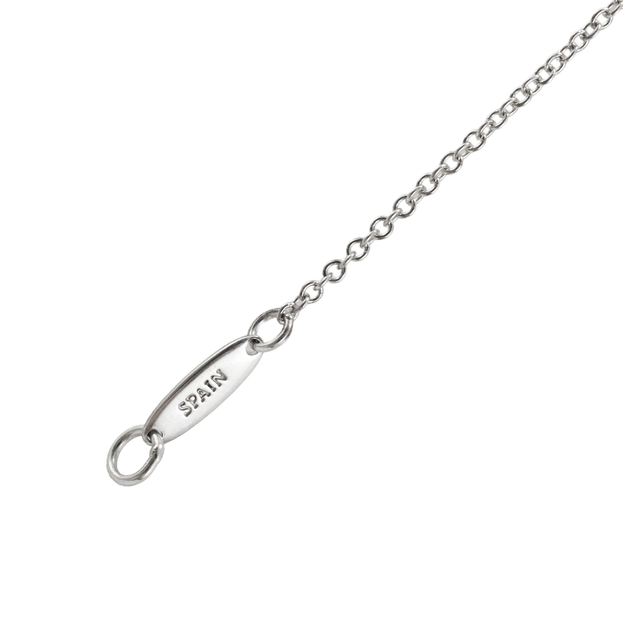 Tiffany & Co. Elsa Peretti 925 and 18K Rose Gold Open Heart Pendant Necklace