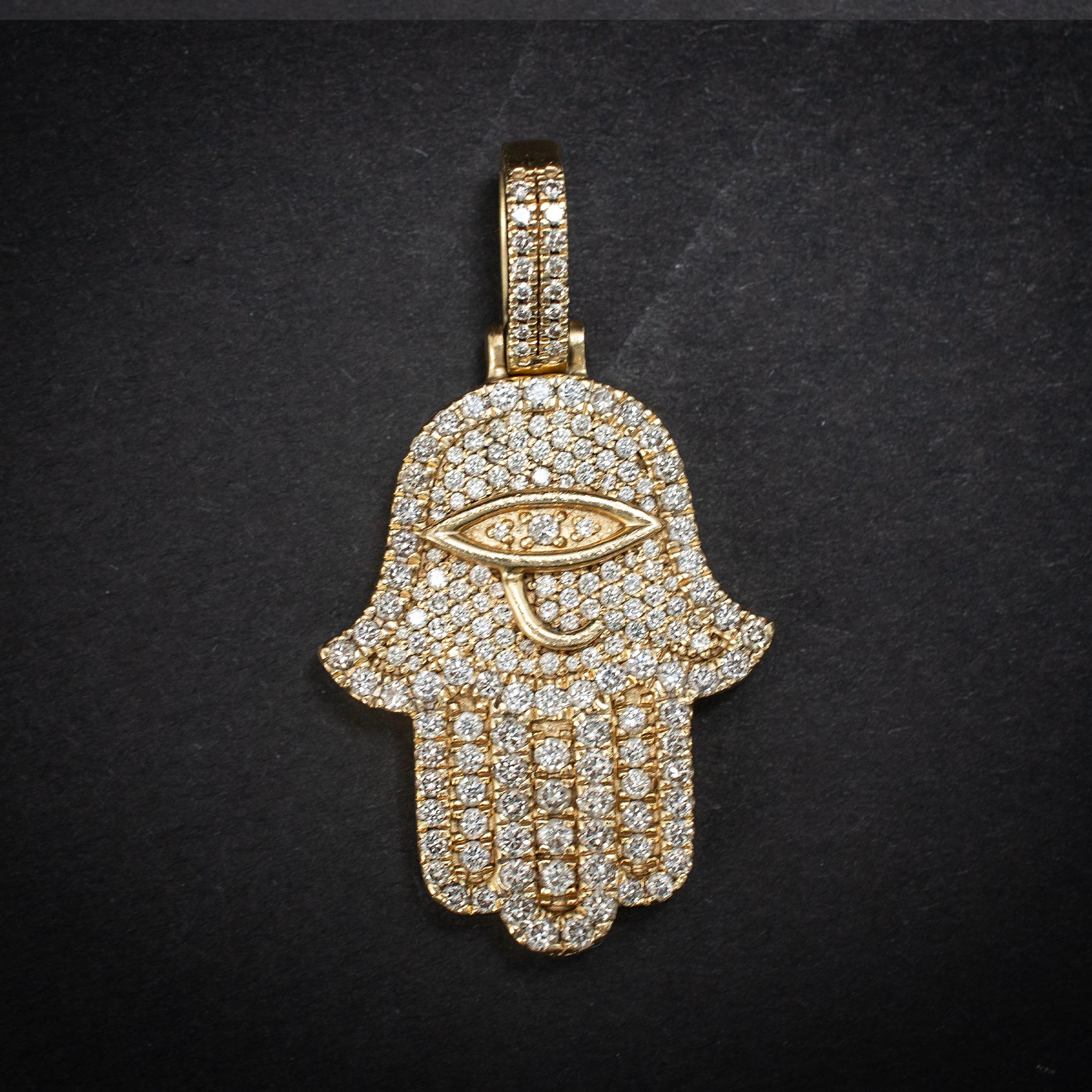 Jewelry Pendant W/D Charm Modern Style 2' 14K Yellow 20.27g 2.6 dctw 0 gctw