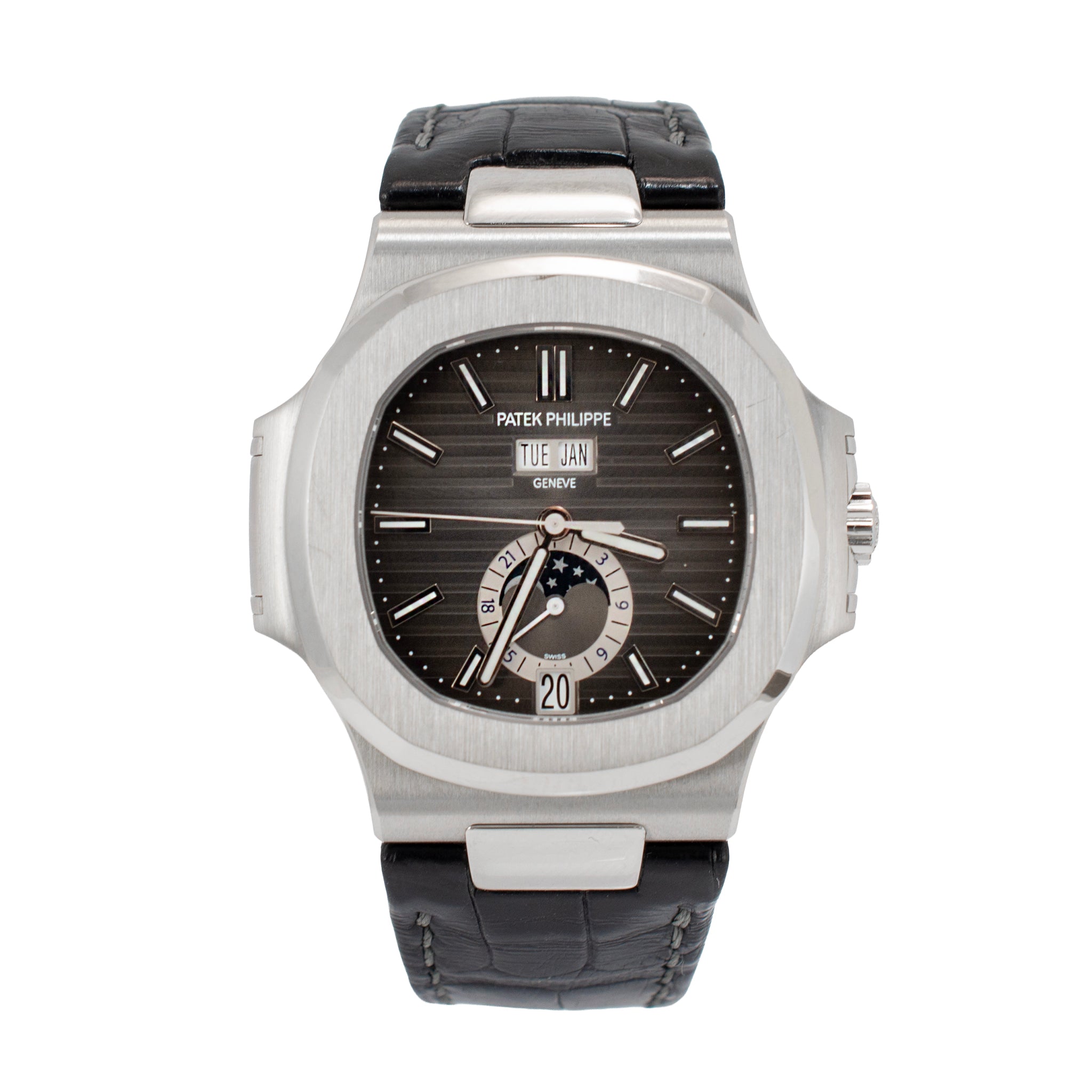 2018 Patek Philippe Nautilus 40.5mm 5726A-001 Annual Moon Phase Steel Watch