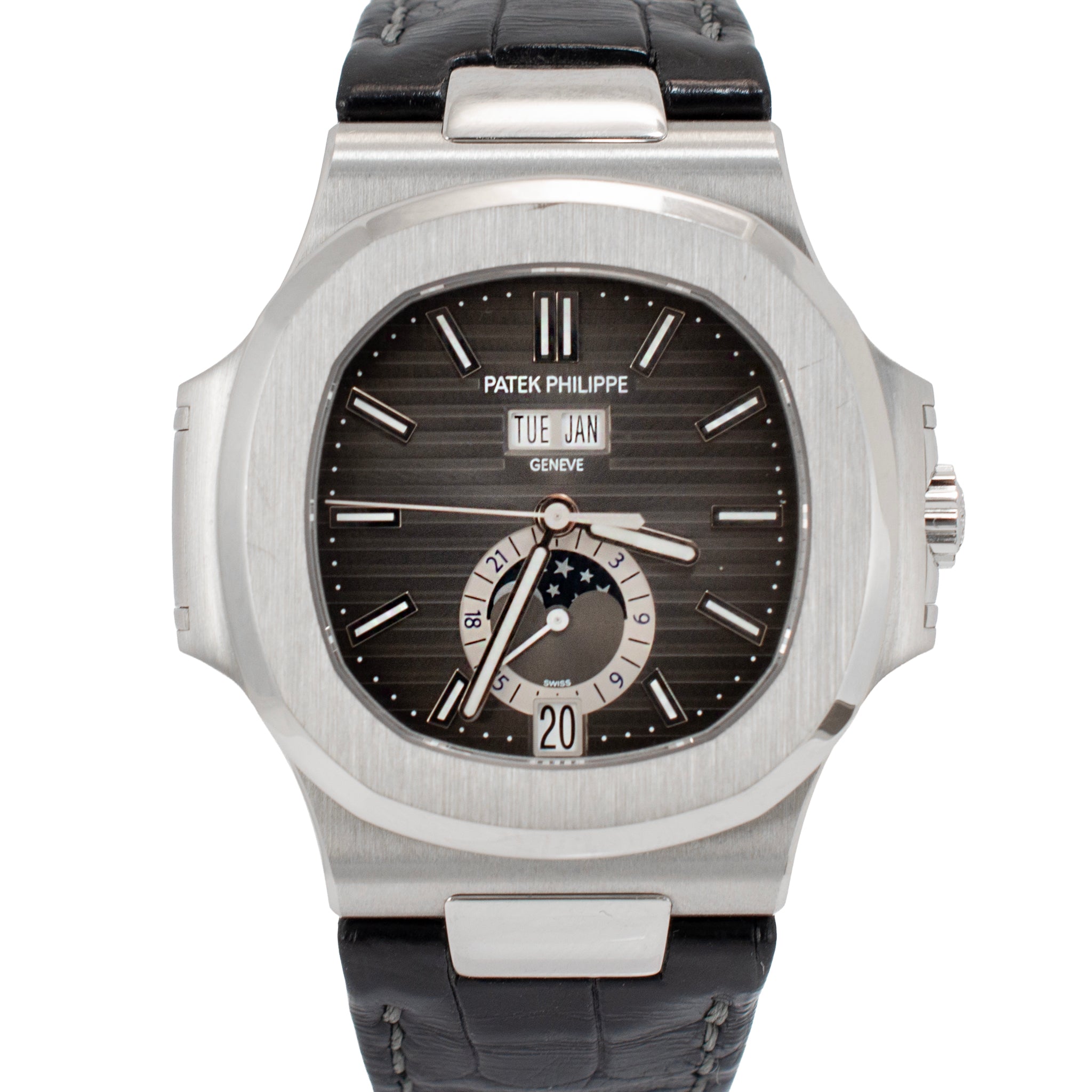 2018 Patek Philippe Nautilus 40.5mm 5726A-001 Annual Moon Phase Steel Watch