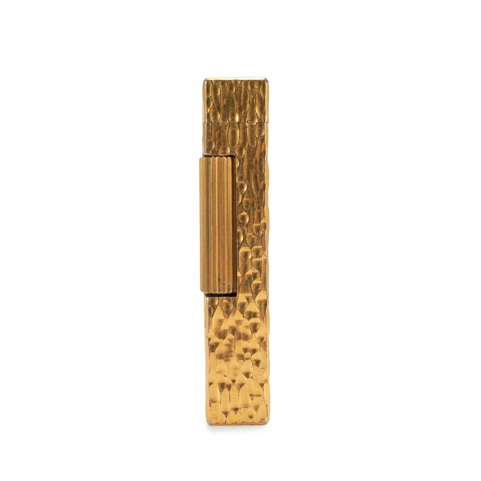 Vintage Dunhill Rollagas Swiss Made Gold Plated Bark Finish Lighter