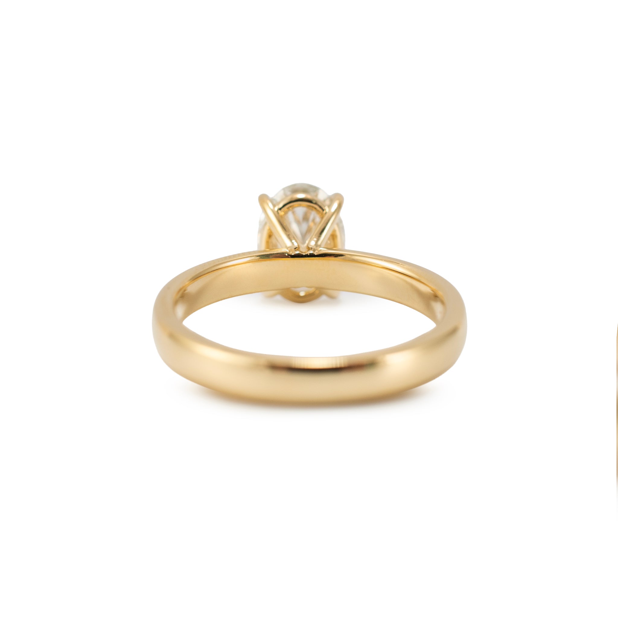 14K Yellow Gold 1.60ct Igi Oval Lab Grown Diamond Solitaire Engagement Ring