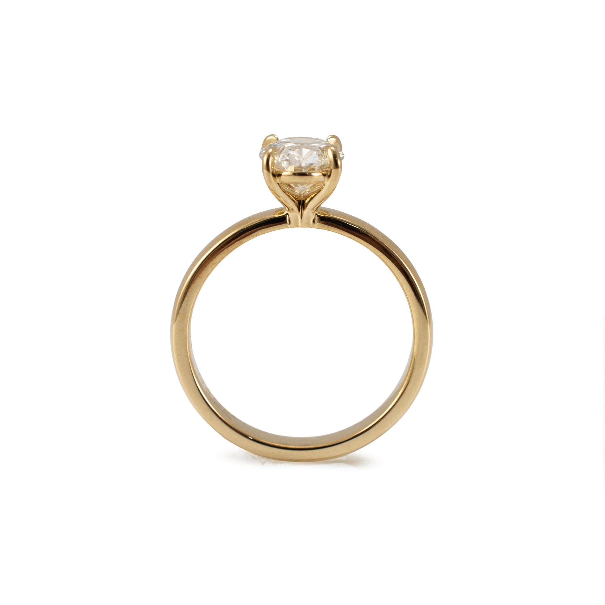 14K Yellow Gold 1.60ct Igi Oval Lab Grown Diamond Solitaire Engagement Ring